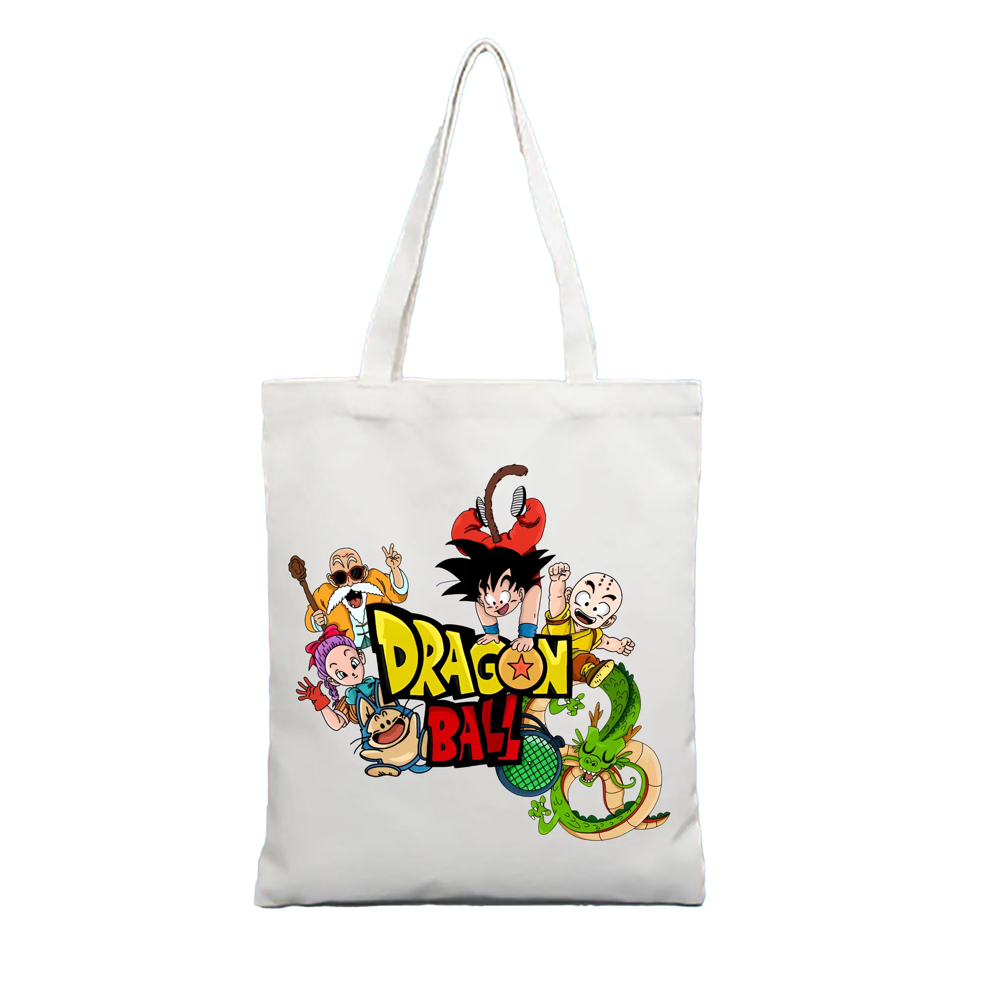 ドラゴンボール グッズ 亀仙人 - 縦型キャンバス手提げバッグ（トートバッグ） ・ キャンバス素材 ・ ショッピング用 ・ 軽量 丈夫 お手入れ簡単