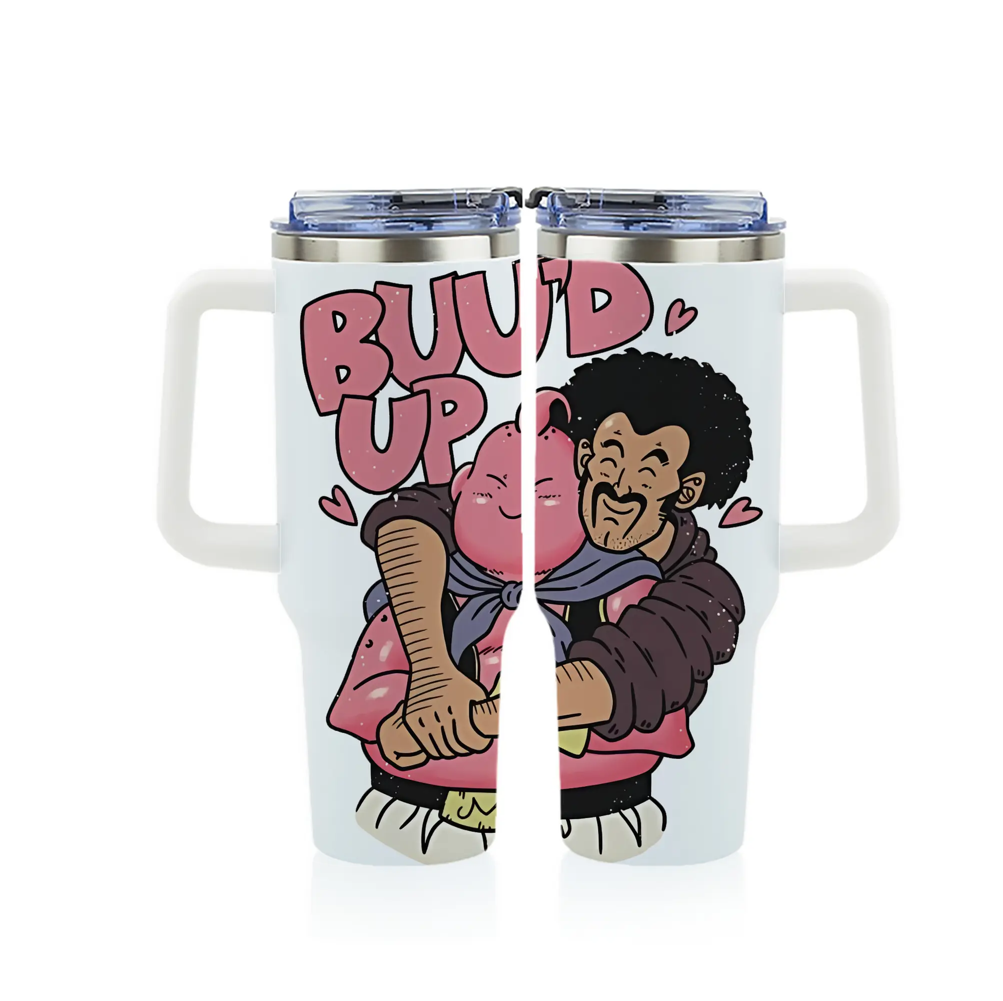 ドラゴンボール グッズ まじん ブウ - 1200mL フルプリント車用タンブラー ・ 304ステンレス 内側 ・ 201ステンレス 外側 ・ 保温 保冷 ・ 通勤 ドライブ アウトドア用