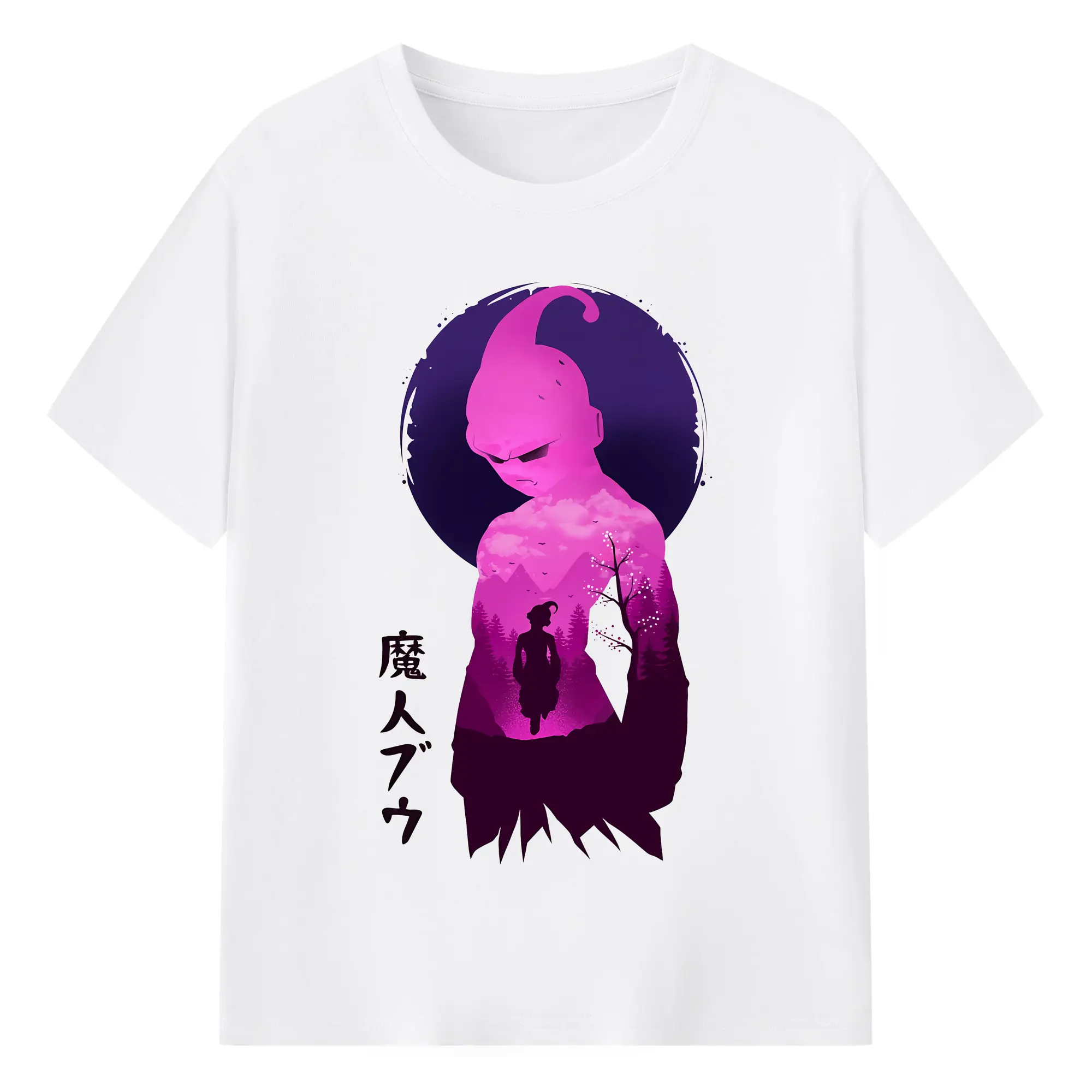 ドラゴンボール グッズ まじん ブウ - 綿100％ 半袖Tシャツ ・ フロントプリント ・ 快適 通気性 ・ 日常使い 散歩 スポーツ用