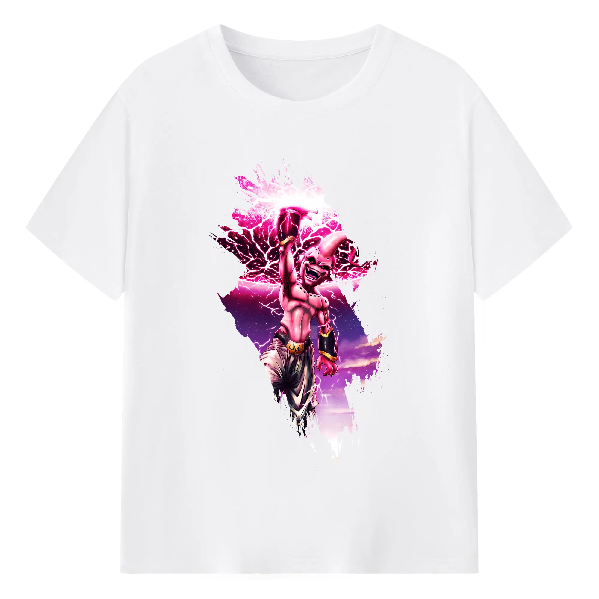 ドラゴンボール グッズ まじん ブウ - 綿100％ 半袖Tシャツ ・ フロントプリント ・ 快適 通気性 ・ 日常使い 散歩 スポーツ用