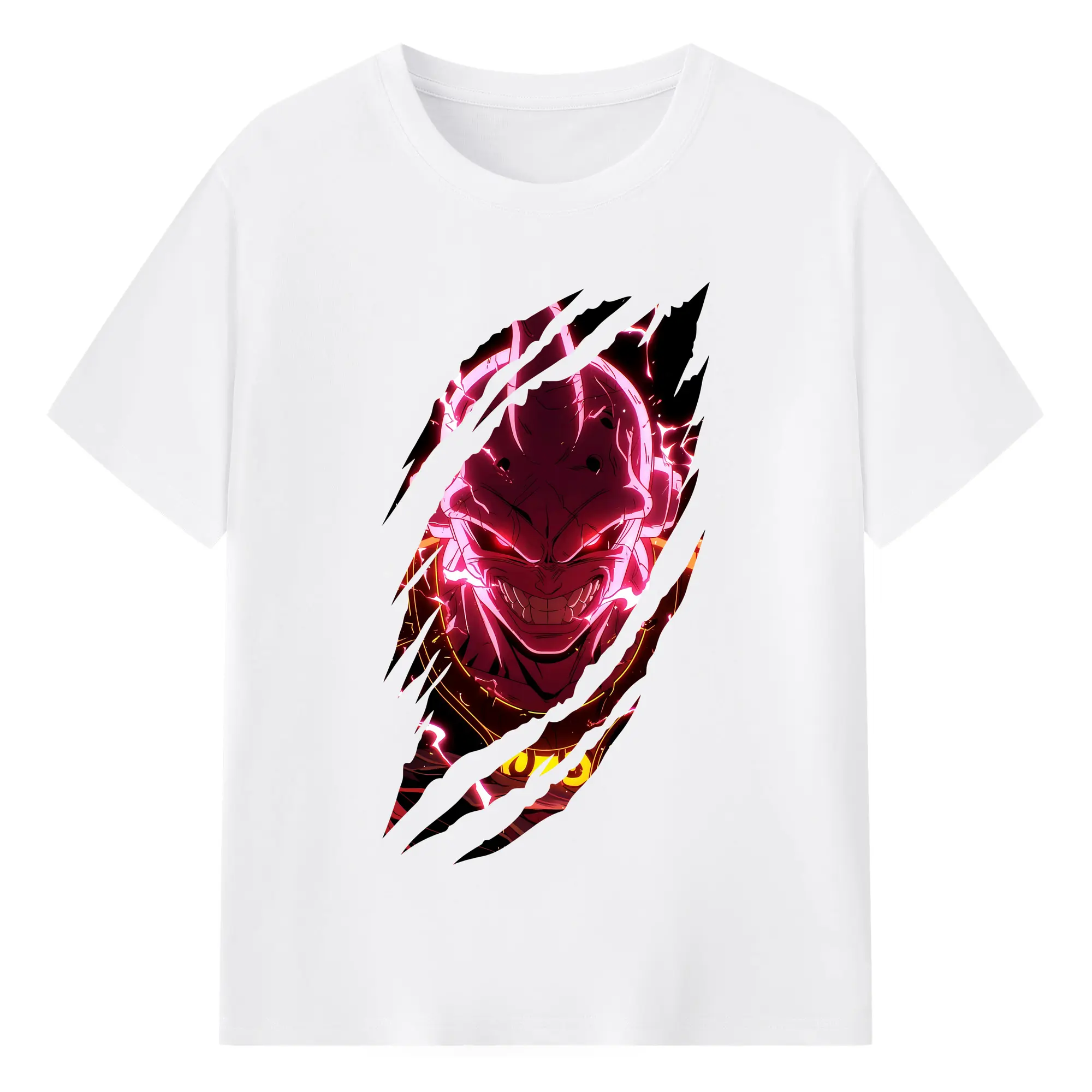 ドラゴンボール グッズ まじん ブウ - 綿100％ 半袖Tシャツ ・ フロントプリント ・ 快適 通気性 ・ 日常使い 散歩 スポーツ用