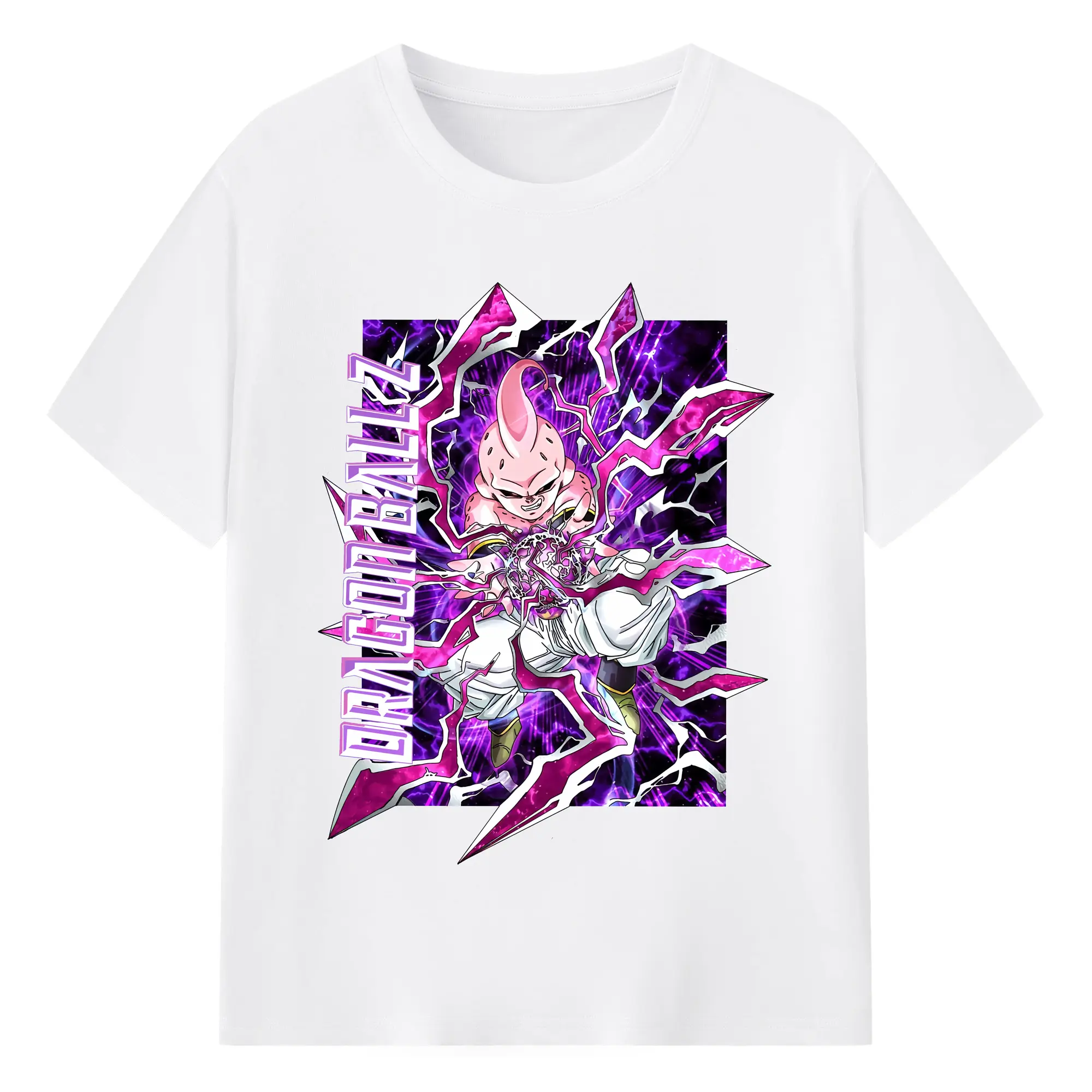 ドラゴンボール グッズ まじん ブウ - 綿100％ 半袖Tシャツ ・ フロントプリント ・ 快適 通気性 ・ 日常使い 散歩 スポーツ用