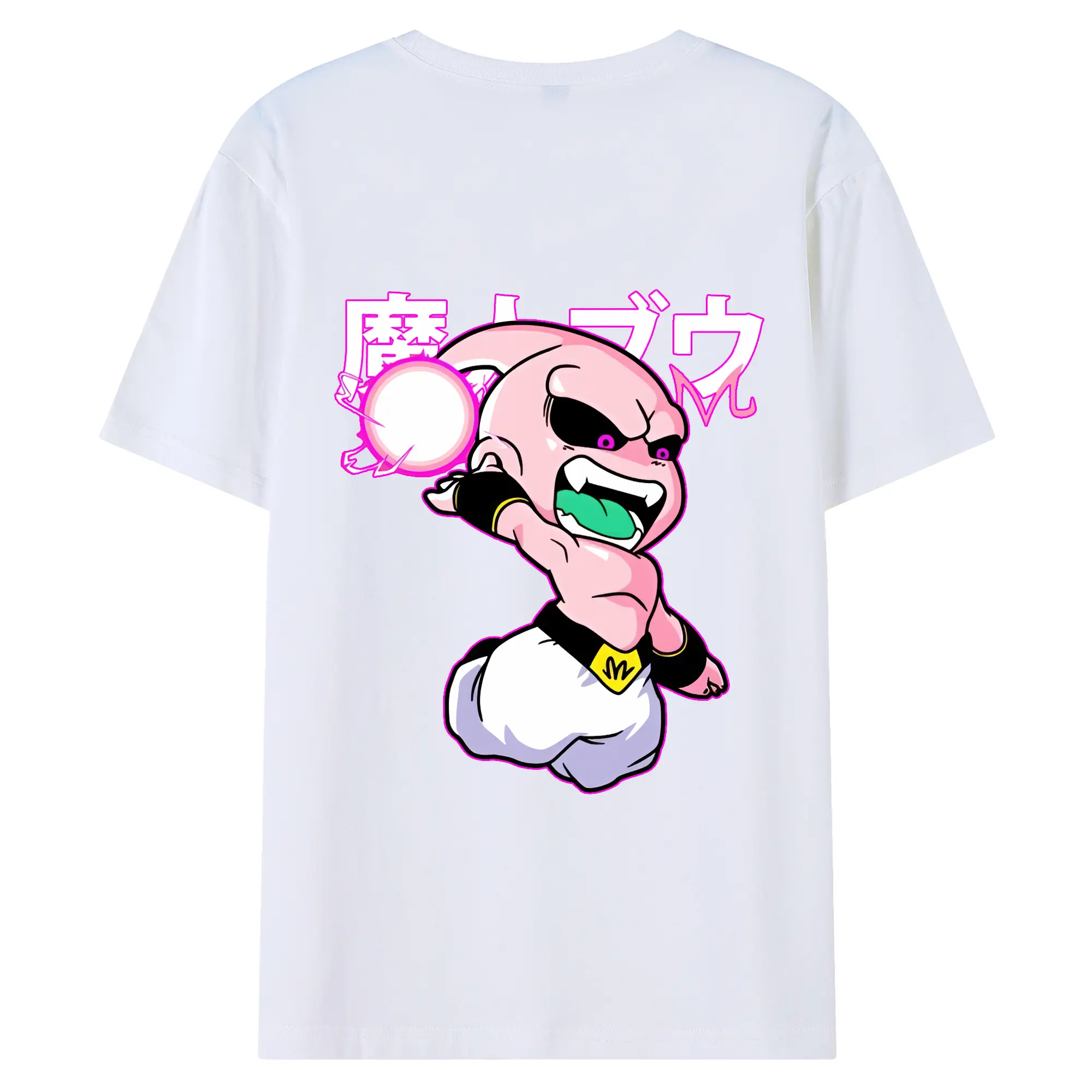 ドラゴンボール グッズ まじん ブウ - 綿100％ 半袖Tシャツ ・ バックプリント ・ 快適 通気性 ・ 日常使い 散歩 スポーツ用