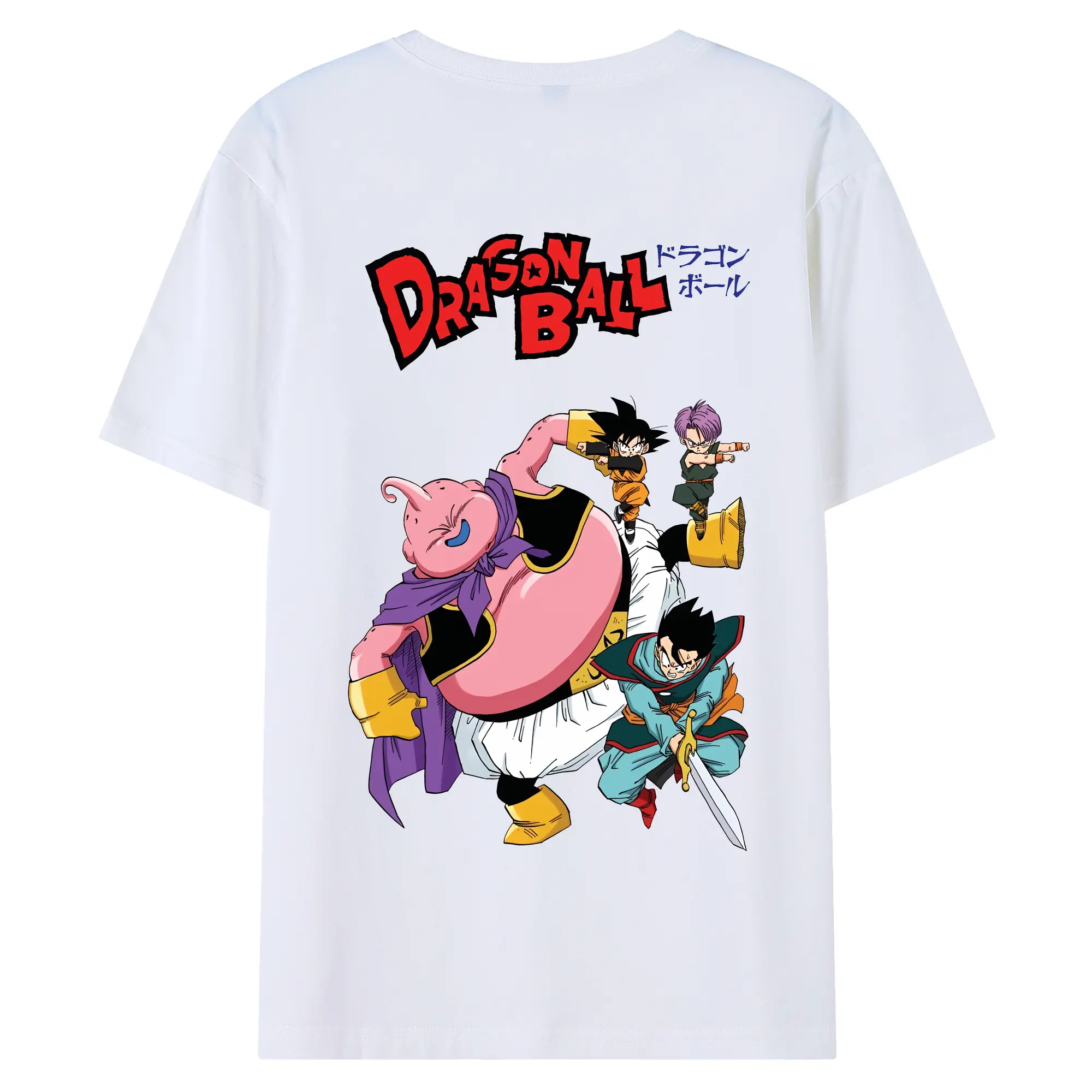 ドラゴンボール グッズ まじん ブウ - 綿100％ 半袖Tシャツ ・ バックプリント ・ 快適 通気性 ・ 日常使い 散歩 スポーツ用