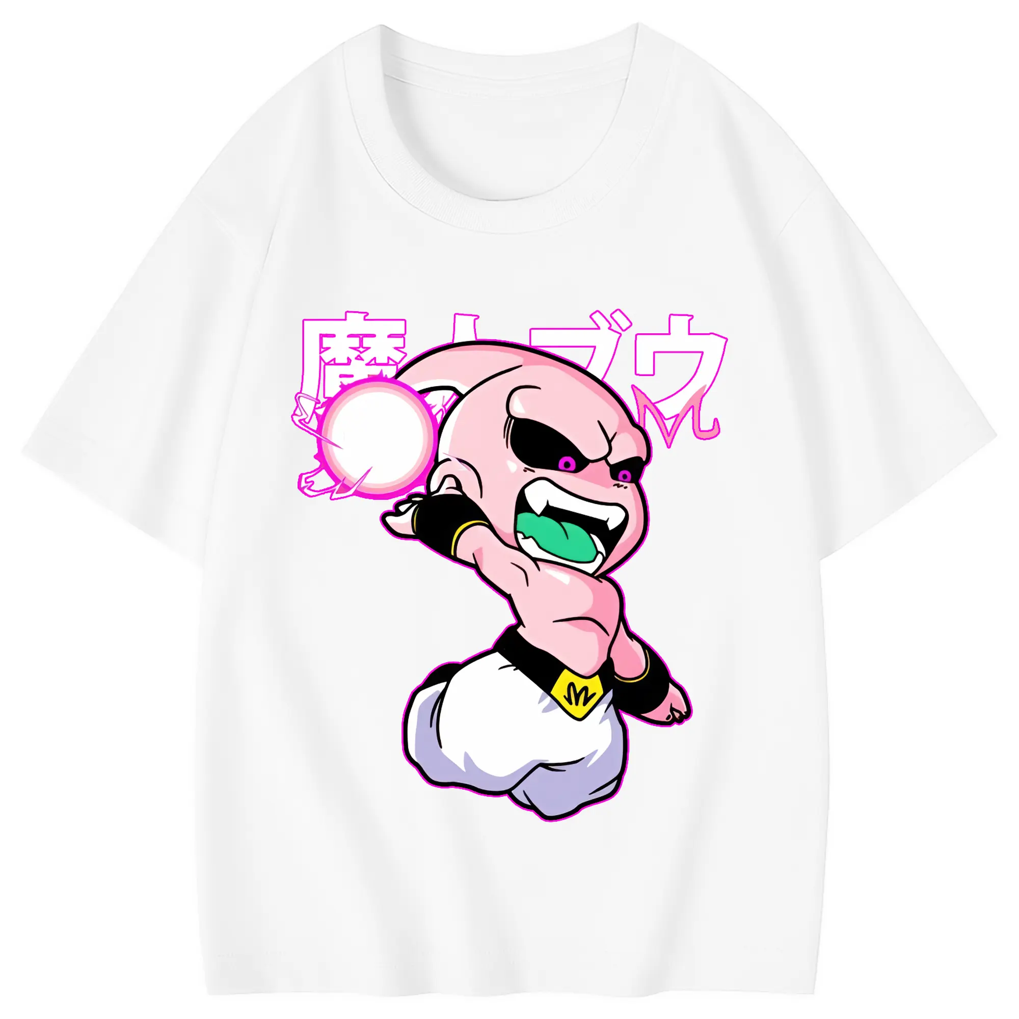 ドラゴンボール グッズ まじん ブウ - 綿100％ キッズTシャツ ・ フロントプリント ・ 快適 通気性 ・ スポーツ カジュアル 散歩用
