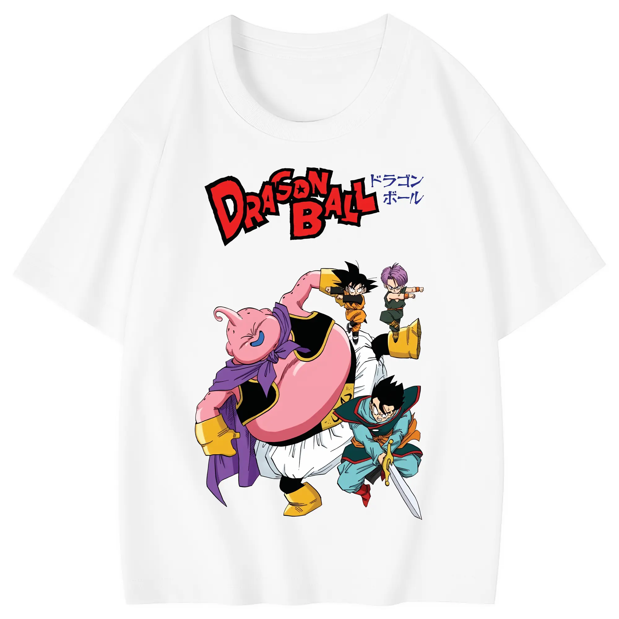 ドラゴンボール グッズ まじん ブウ - 綿100％ キッズTシャツ ・ フロントプリント ・ 快適 通気性 ・ スポーツ カジュアル 散歩用