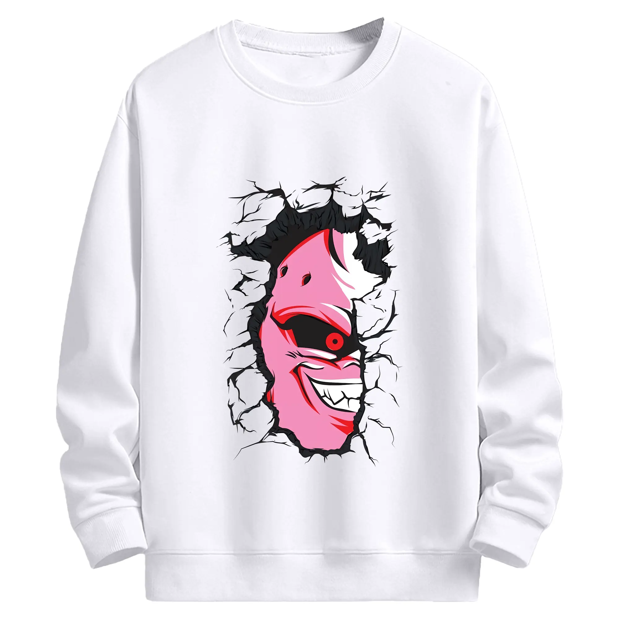 ドラゴンボール グッズ まじん ブウ - 高品質 クルーネック スウェット ・ コットン59％ ポリエステル41％ ・ ユニセックス 長袖 トレーナー ・ カジュアル デイリー スポーツ 散歩用