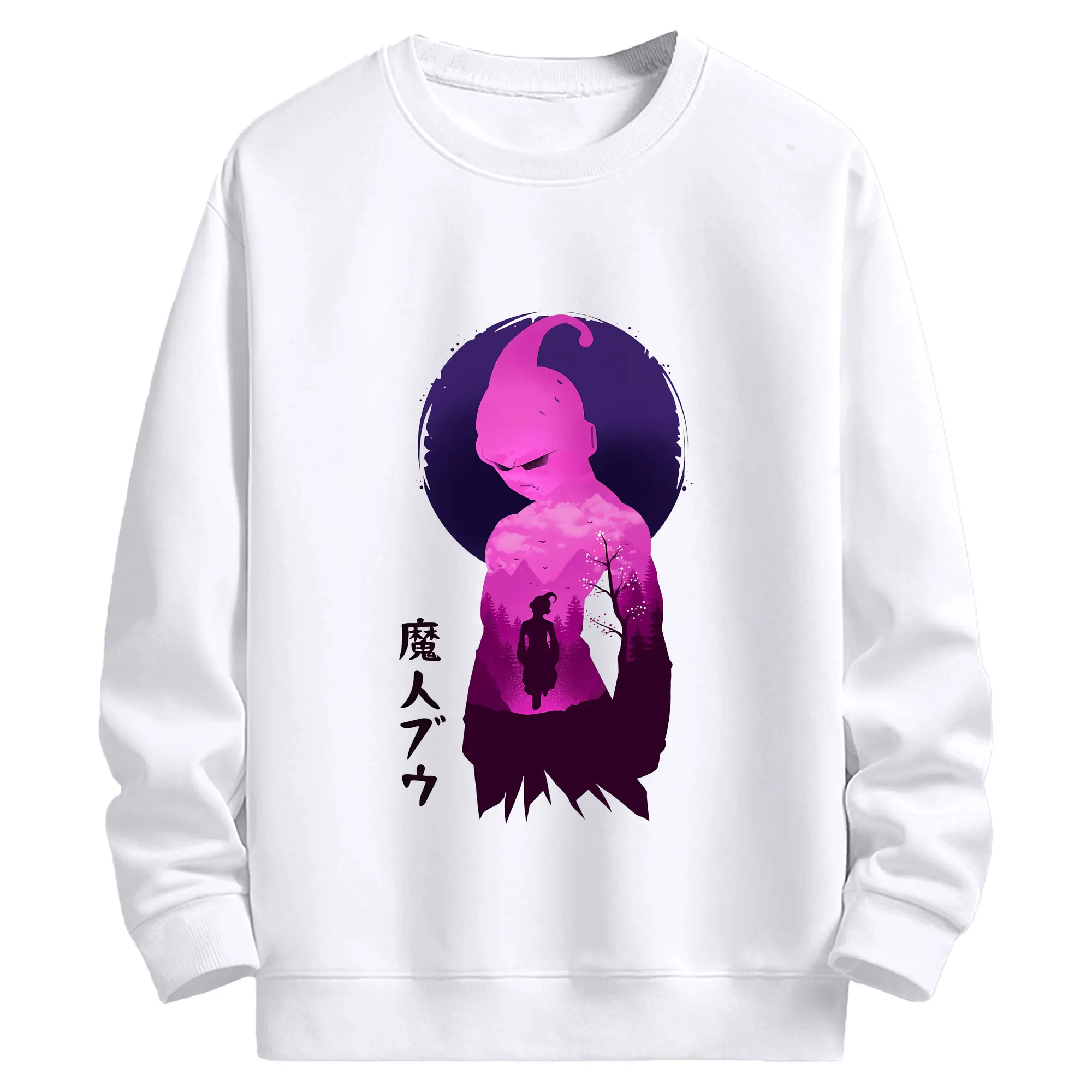 ドラゴンボール グッズ まじん ブウ - 高品質 クルーネック スウェット ・ コットン59％ ポリエステル41％ ・ ユニセックス 長袖 トレーナー ・ カジュアル デイリー スポーツ 散歩用