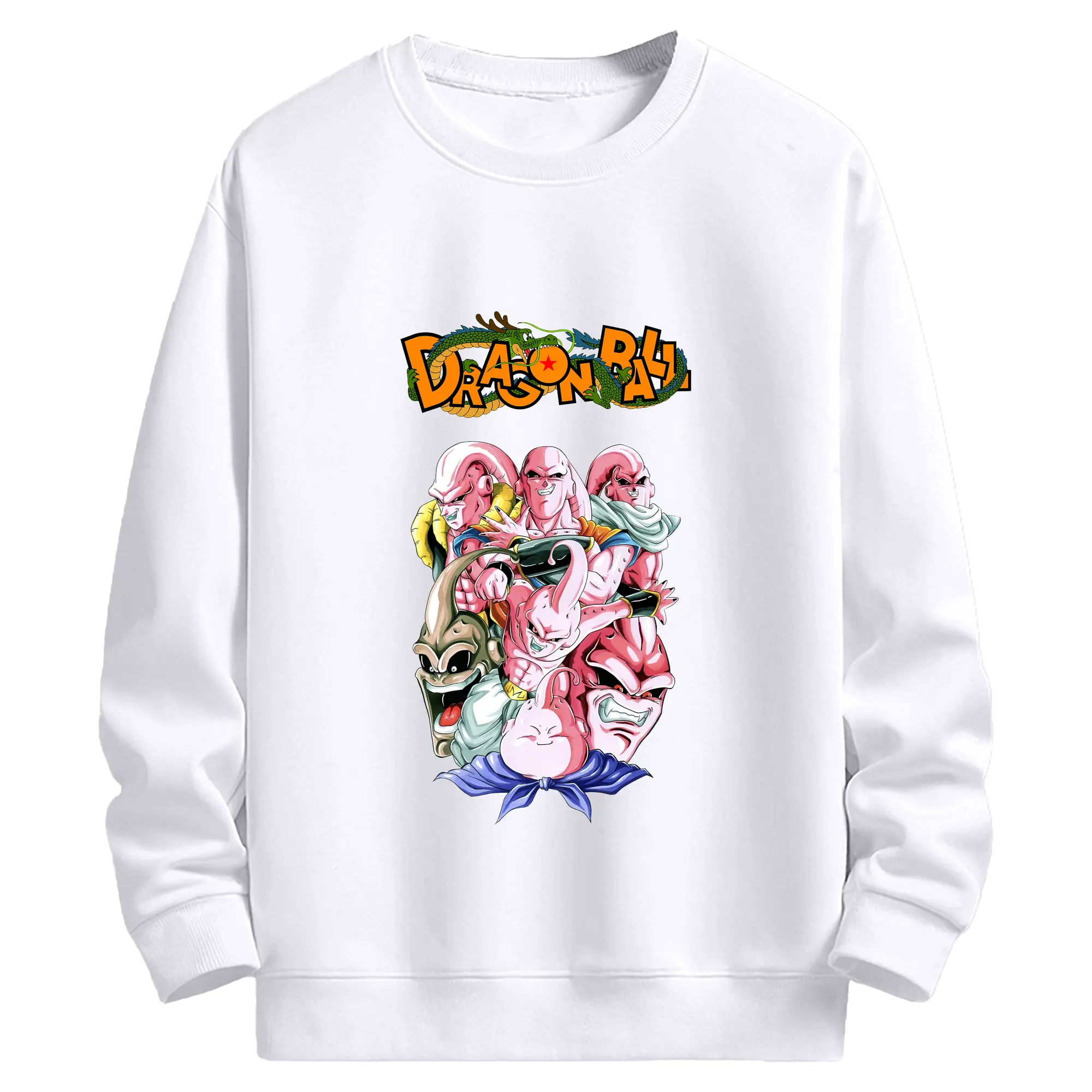 ドラゴンボール グッズ まじん ブウ - 高品質 クルーネック スウェット ・ コットン59％ ポリエステル41％ ・ ユニセックス 長袖 トレーナー ・ カジュアル デイリー スポーツ 散歩用