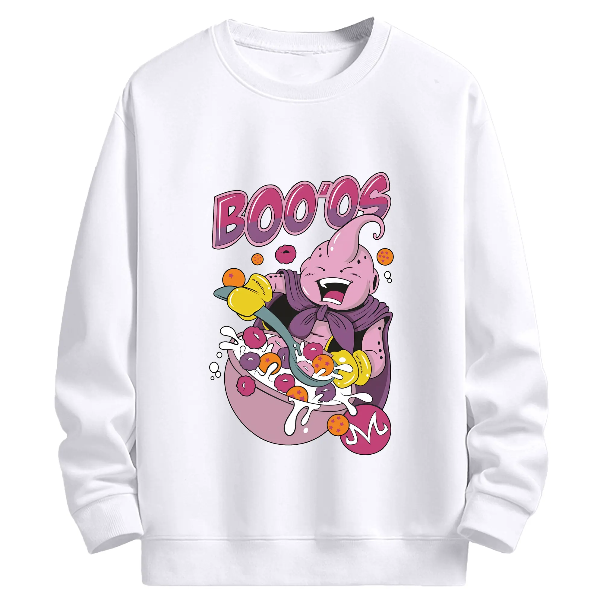 ドラゴンボール グッズ まじん ブウ - 高品質 クルーネック スウェット ・ コットン59％ ポリエステル41％ ・ ユニセックス 長袖 トレーナー ・ カジュアル デイリー スポーツ 散歩用