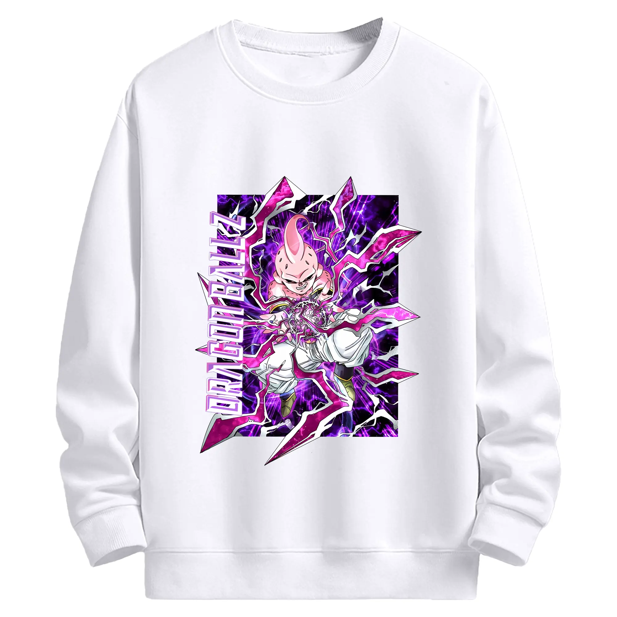 ドラゴンボール グッズ まじん ブウ - 高品質 クルーネック スウェット ・ コットン59％ ポリエステル41％ ・ ユニセックス 長袖 トレーナー ・ カジュアル デイリー スポーツ 散歩用