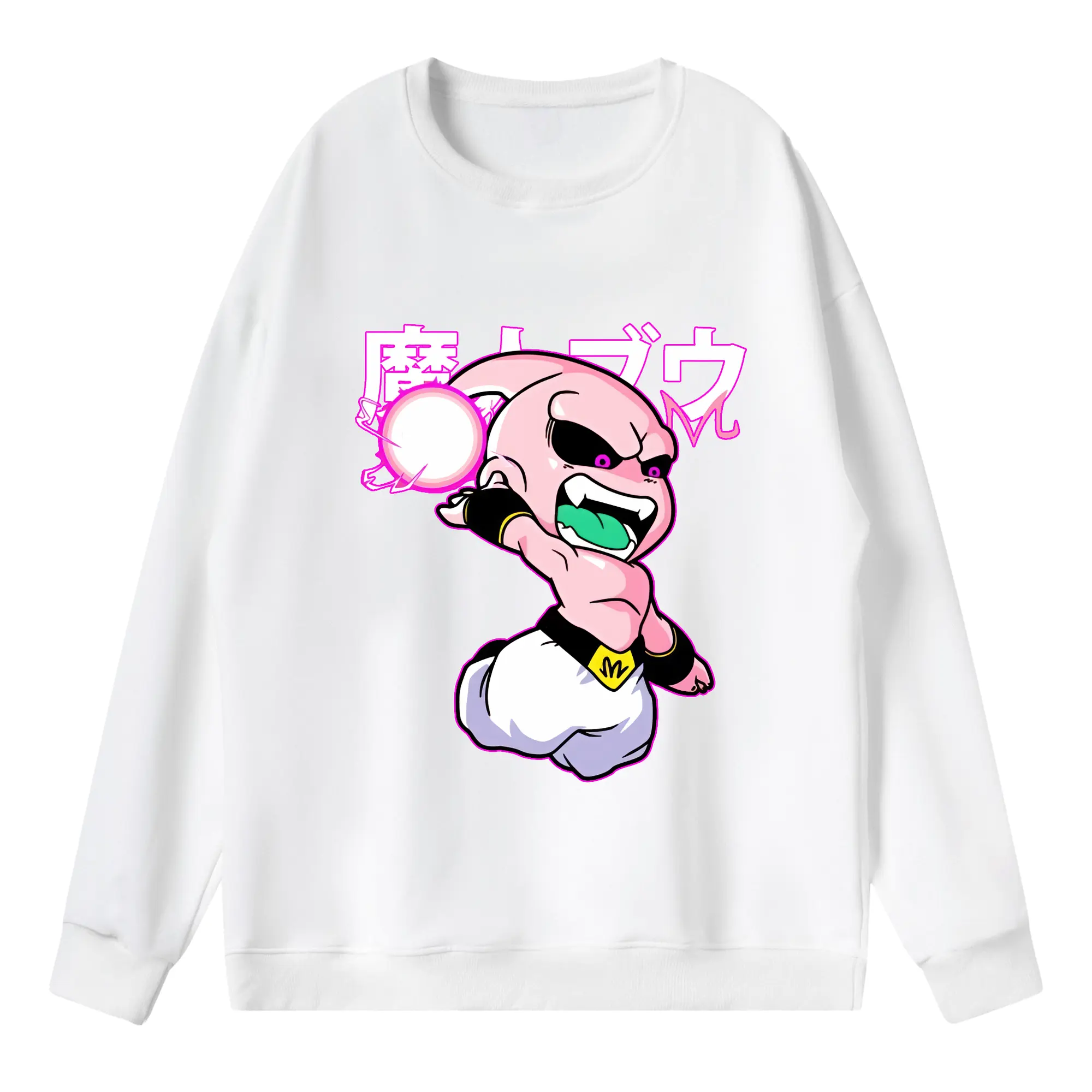 ドラゴンボール グッズ まじん ブウ - 薄手 クルーネック スウェット 裏毛260g · ポリエステル 春秋向け カジュアル 男女兼用 · トレーナー デイリー スポーツ 散歩に最適