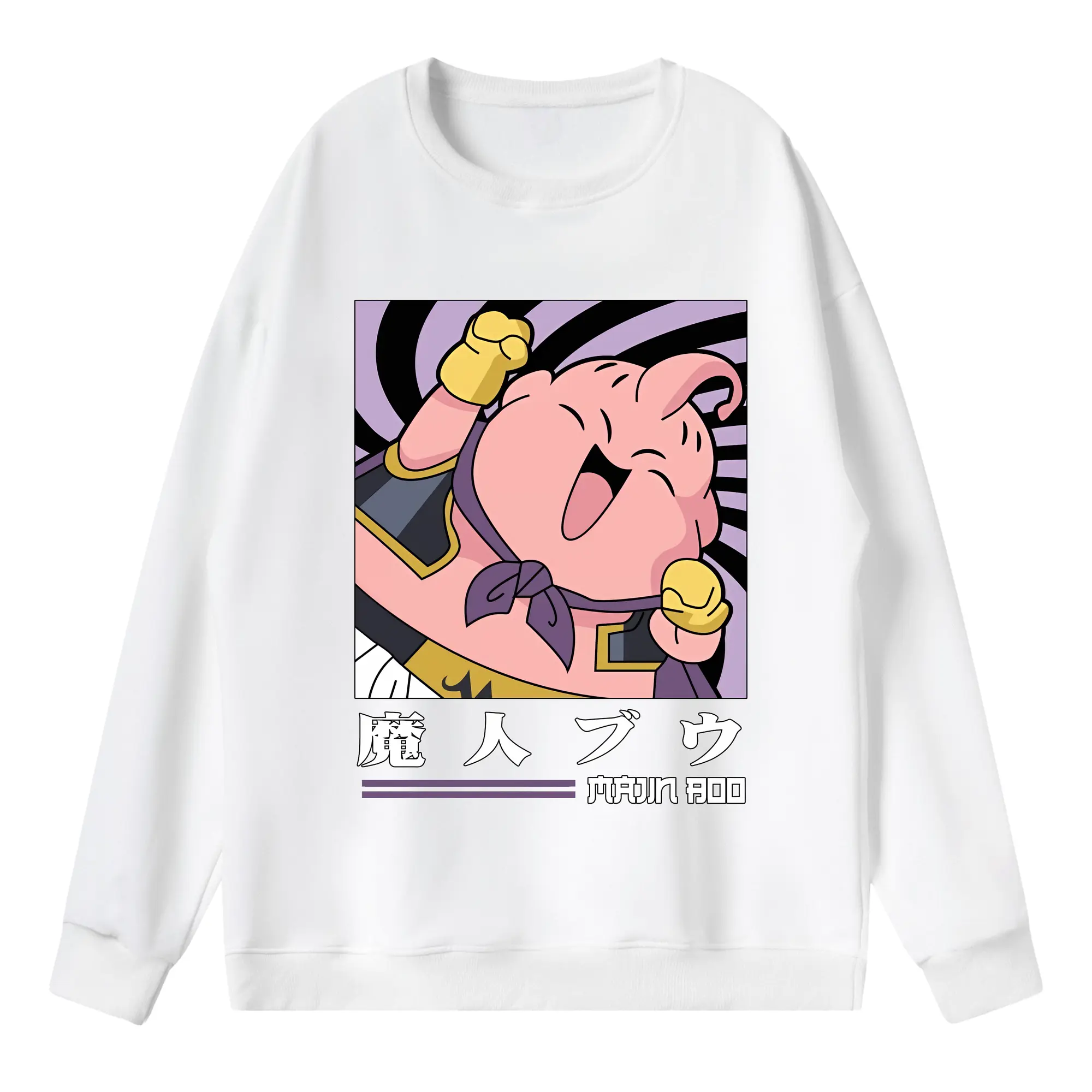 ドラゴンボール グッズ まじん ブウ - 薄手 クルーネック スウェット 裏毛260g · ポリエステル 春秋向け カジュアル 男女兼用 · トレーナー デイリー スポーツ 散歩に最適