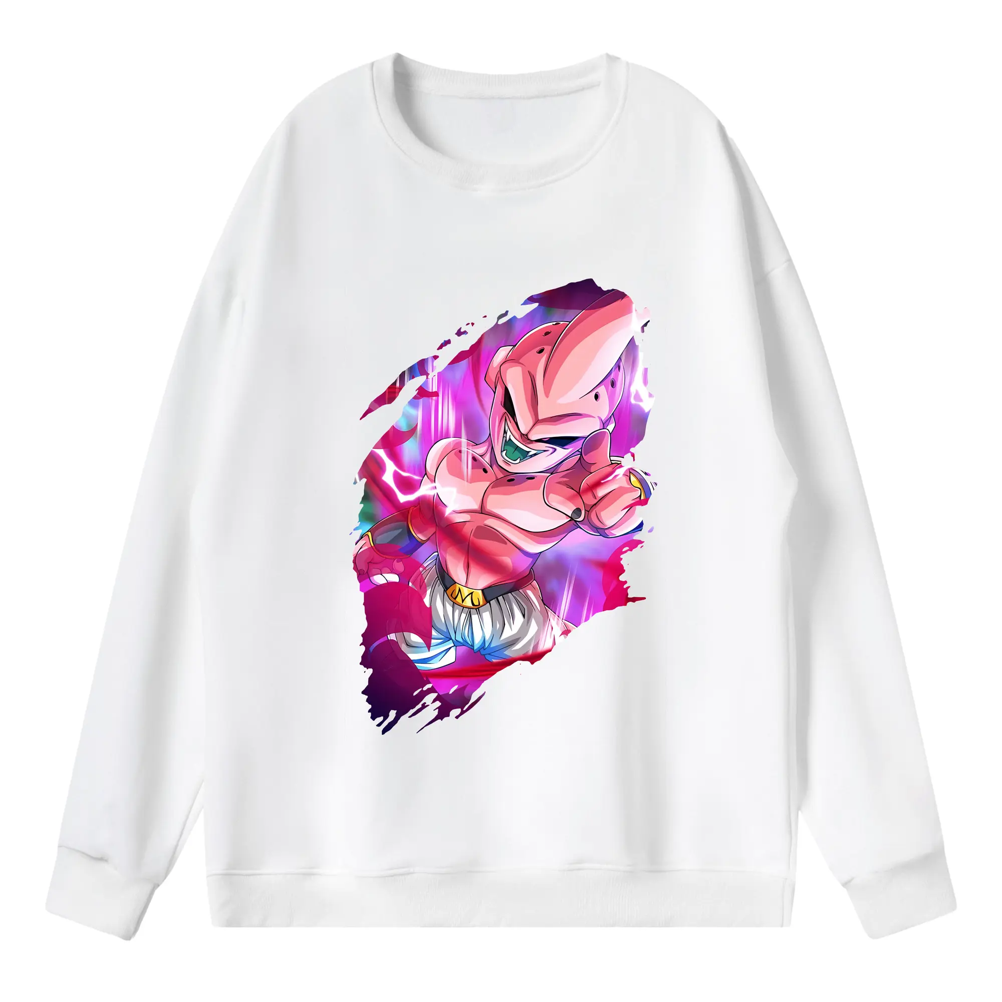 ドラゴンボール グッズ まじん ブウ - 薄手 クルーネック スウェット 裏毛260g · ポリエステル 春秋向け カジュアル 男女兼用 · トレーナー デイリー スポーツ 散歩に最適