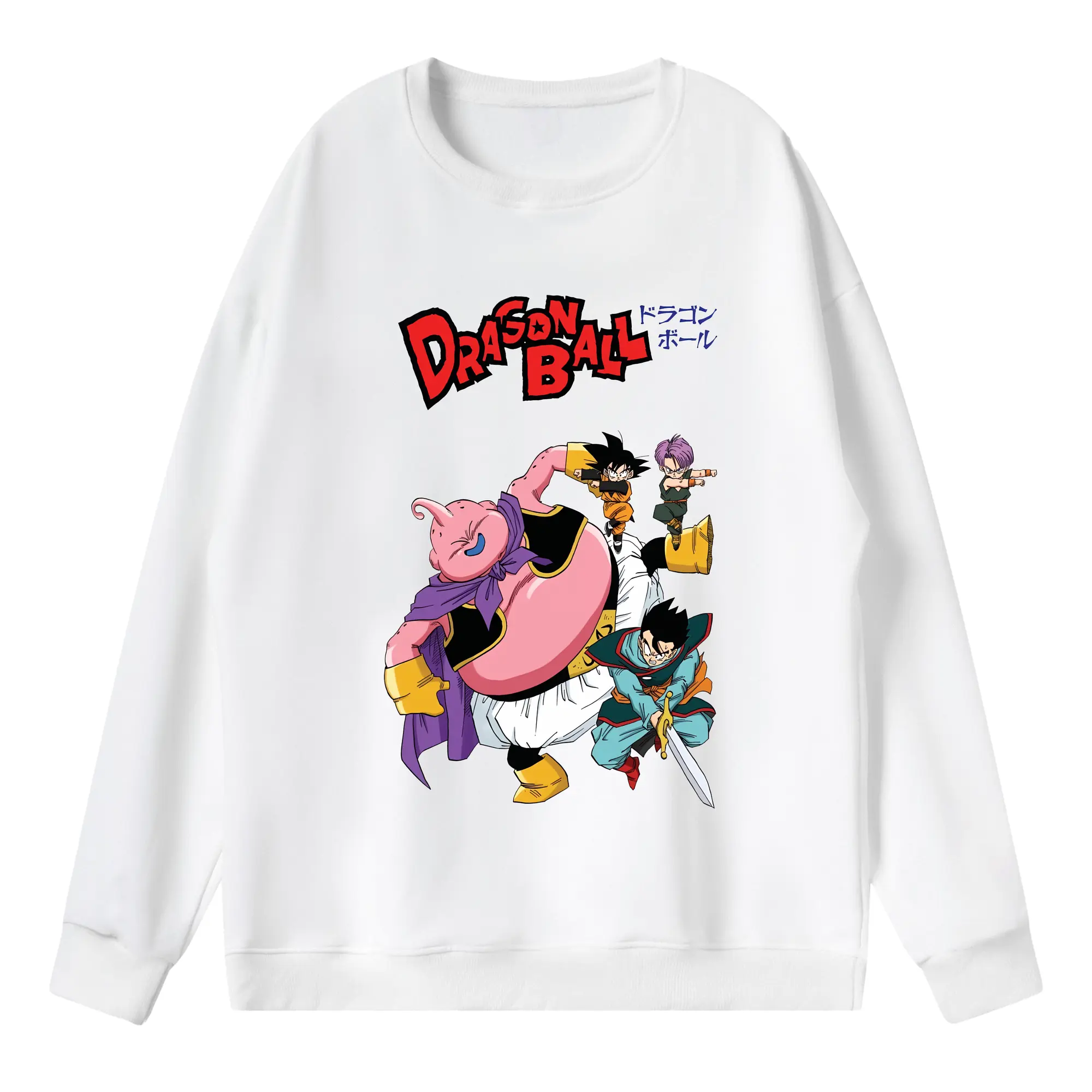 ドラゴンボール グッズ まじん ブウ - 薄手 クルーネック スウェット 裏毛260g · ポリエステル 春秋向け カジュアル 男女兼用 · トレーナー デイリー スポーツ 散歩に最適