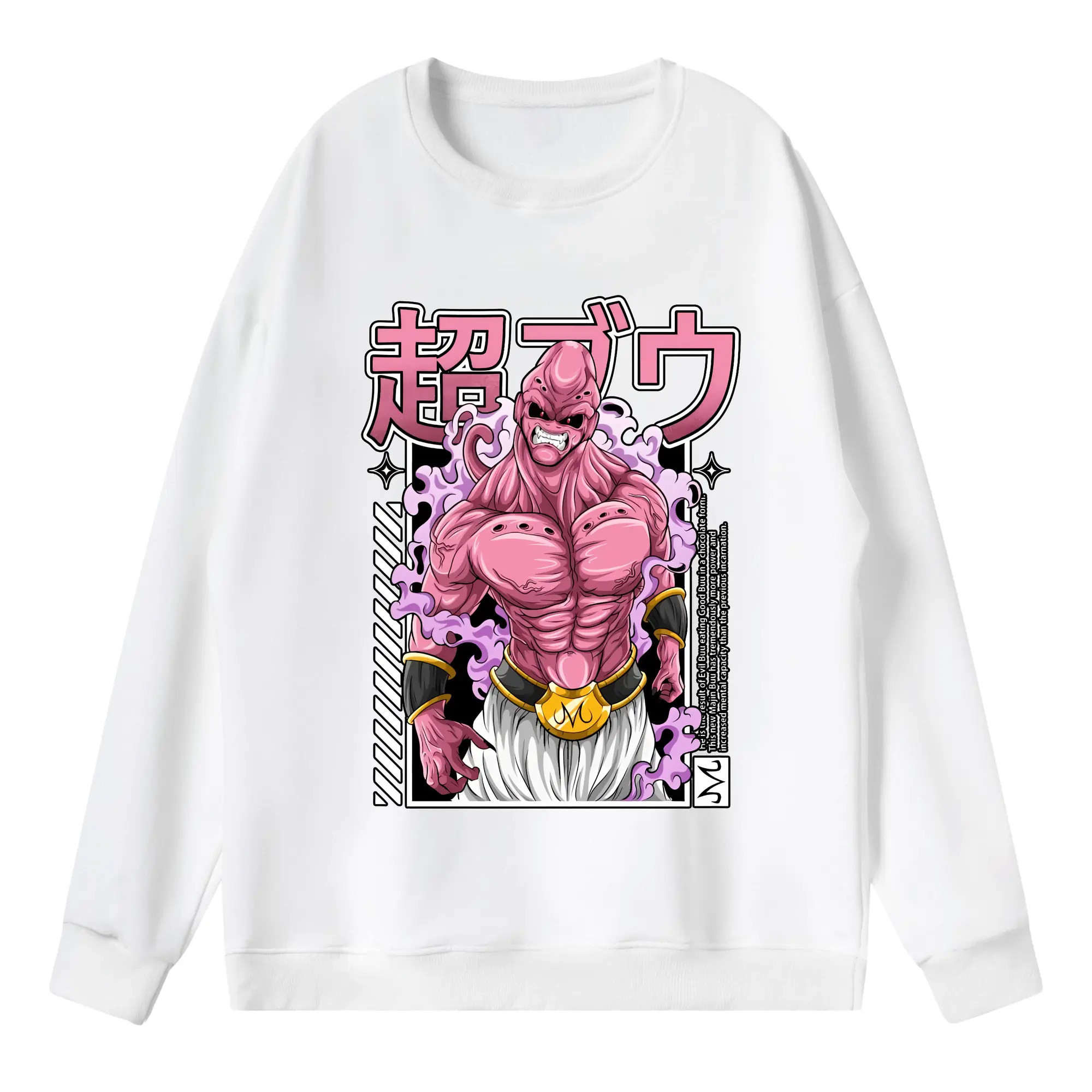 ドラゴンボール グッズ まじん ブウ - 薄手 クルーネック スウェット 裏毛260g · ポリエステル 春秋向け カジュアル 男女兼用 · トレーナー デイリー スポーツ 散歩に最適