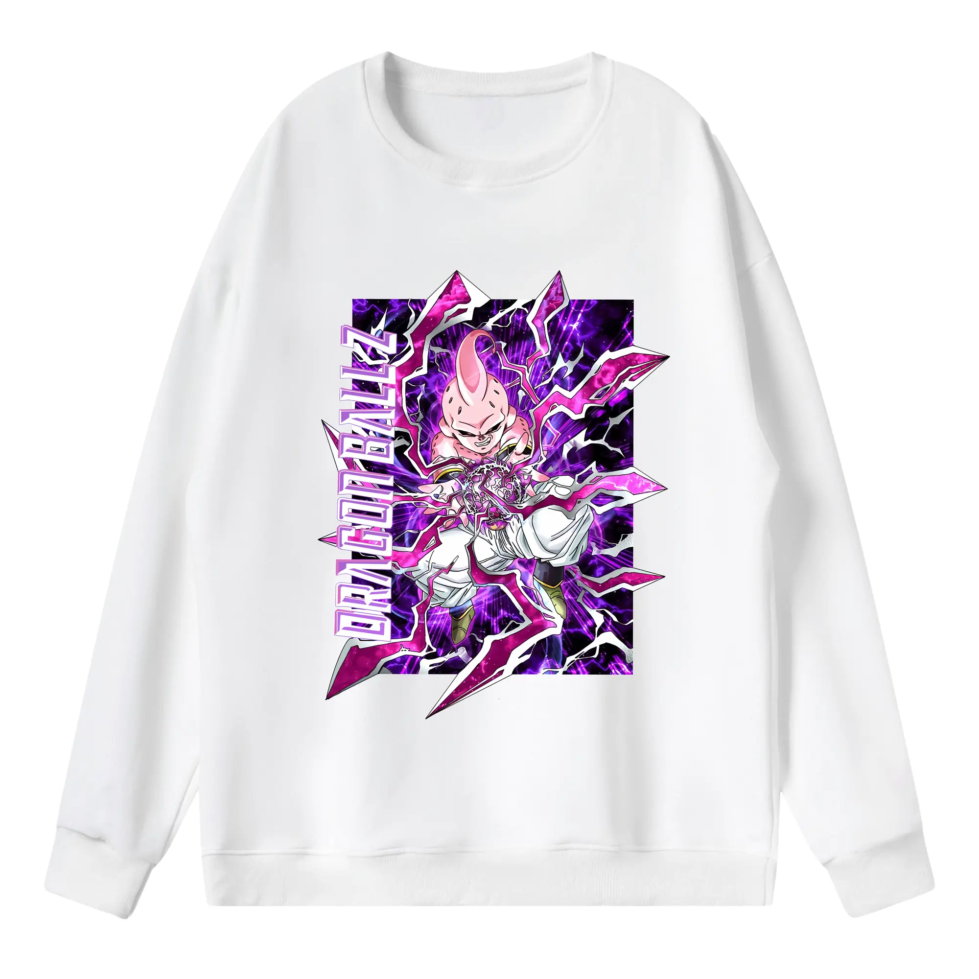 ドラゴンボール グッズ まじん ブウ - 薄手 クルーネック スウェット 裏毛260g · ポリエステル 春秋向け カジュアル 男女兼用 · トレーナー デイリー スポーツ 散歩に最適