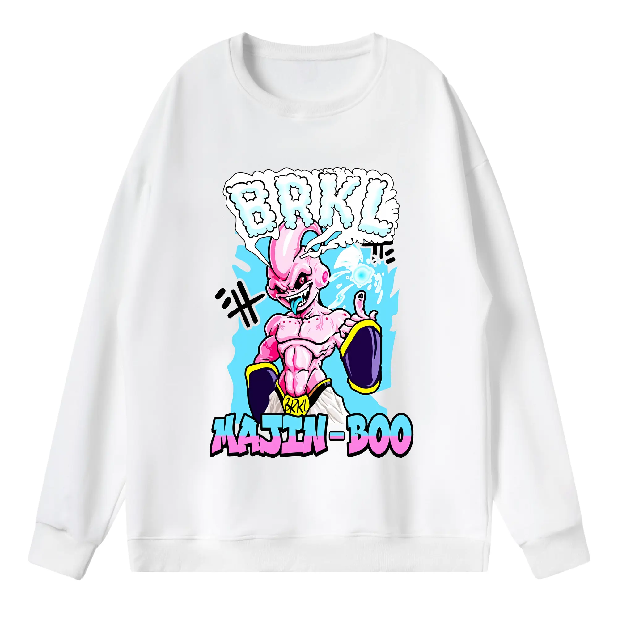 ドラゴンボール グッズ まじん ブウ - 薄手 クルーネック スウェット 裏毛260g · ポリエステル 春秋向け カジュアル 男女兼用 · トレーナー デイリー スポーツ 散歩に最適