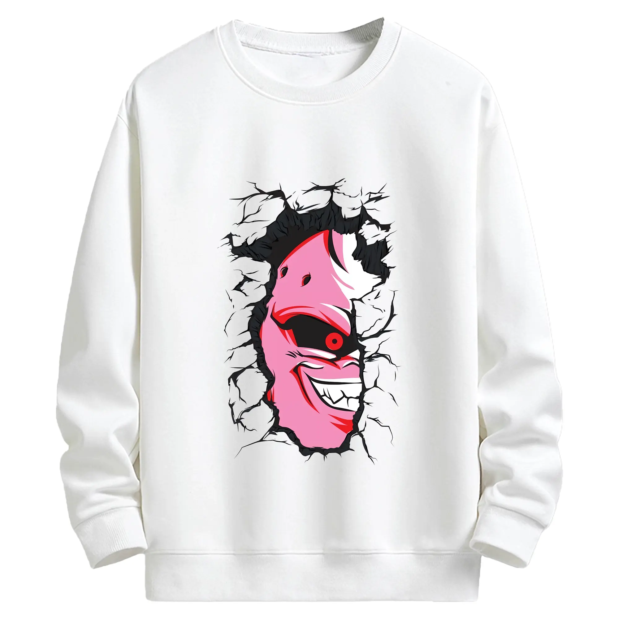 ドラゴンボール グッズ まじん ブウ - キッズ クルーネックスウェットシャツ ・ フロントプリント ・ 綿80％ ポリエステル20％ ・ 快適 通学 スポーツ 日常使い お散歩用