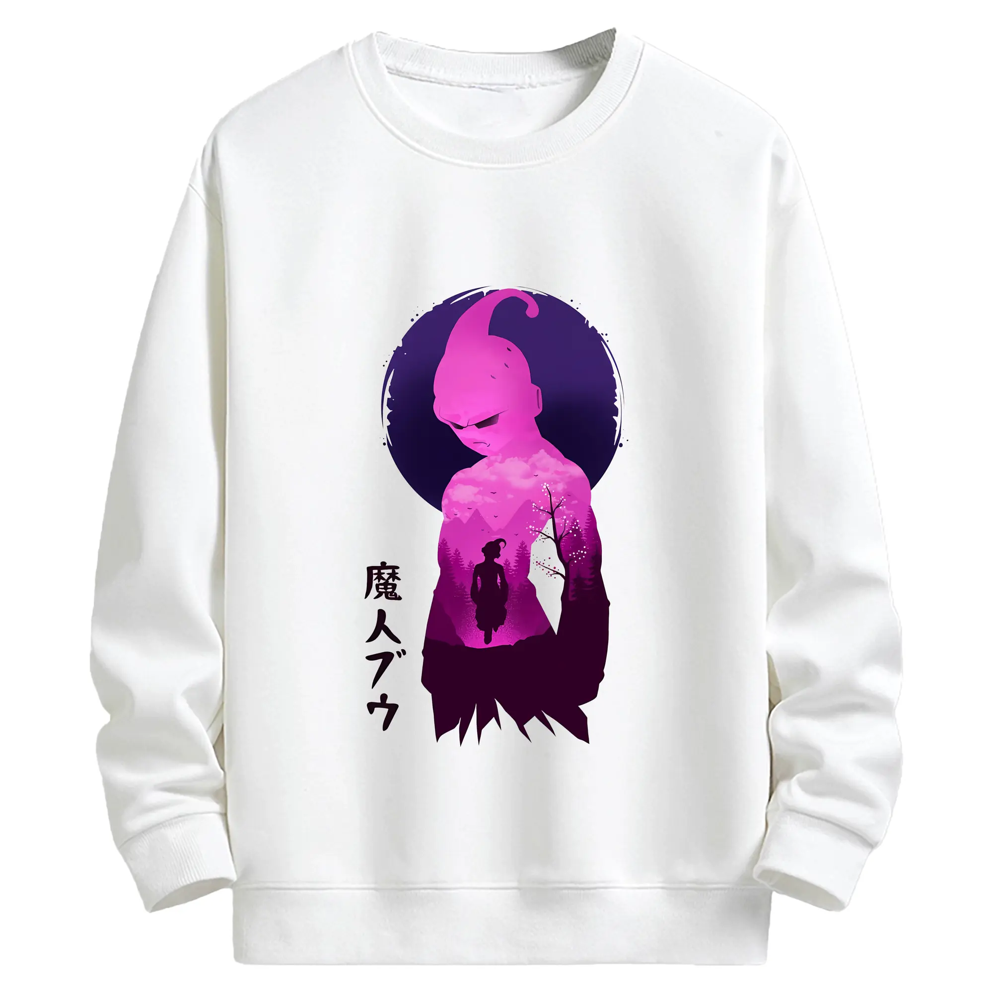 ドラゴンボール グッズ まじん ブウ - キッズ クルーネックスウェットシャツ ・ フロントプリント ・ 綿80％ ポリエステル20％ ・ 快適 通学 スポーツ 日常使い お散歩用