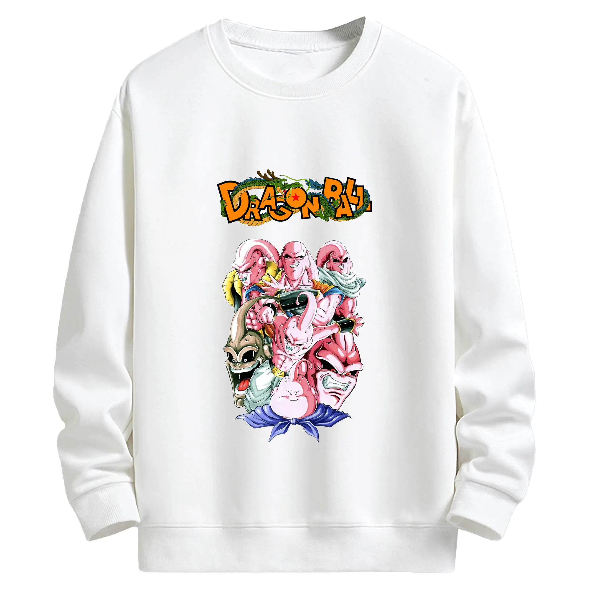 ドラゴンボール グッズ まじん ブウ - キッズ クルーネックスウェットシャツ ・ フロントプリント ・ 綿80％ ポリエステル20％ ・ 快適 通学 スポーツ 日常使い お散歩用