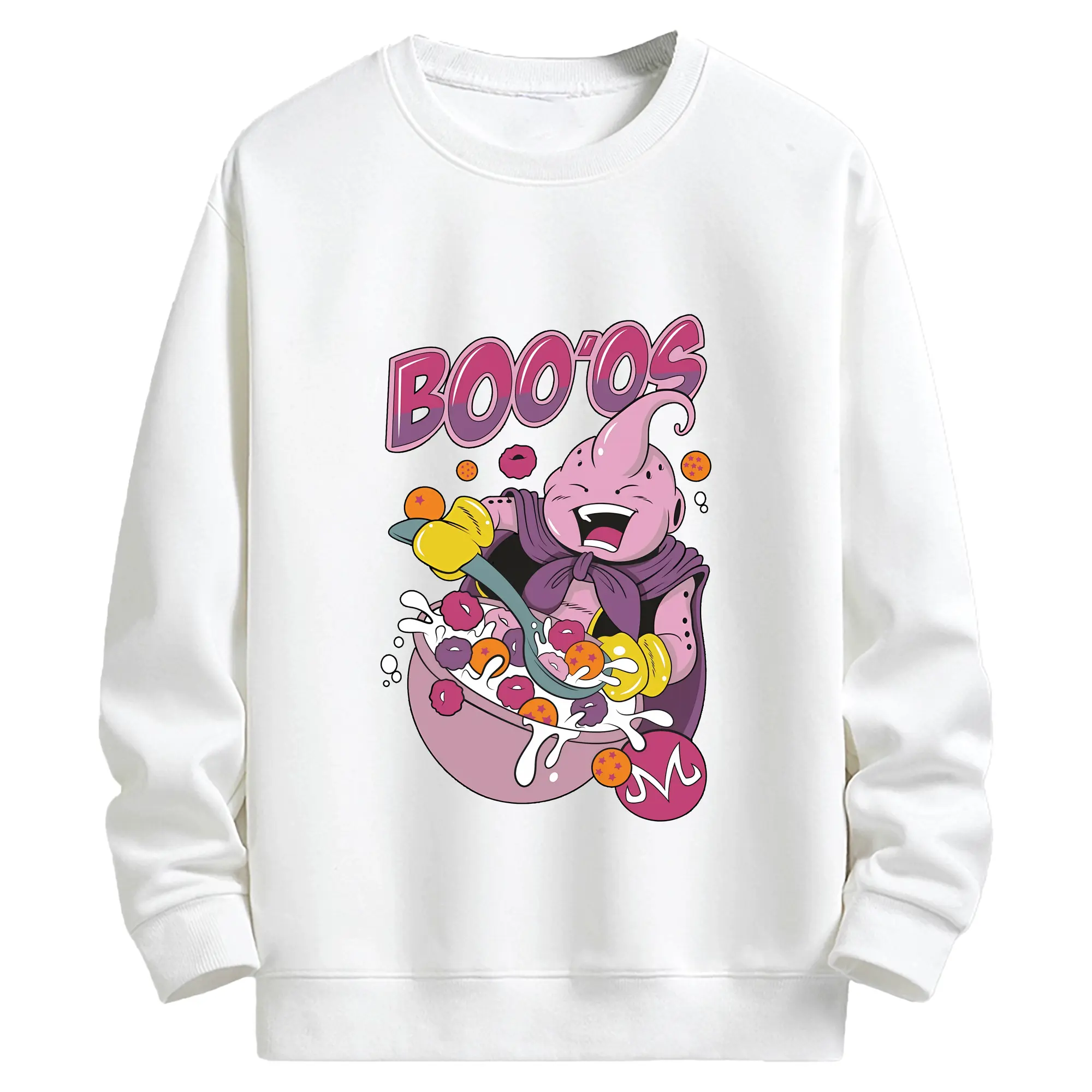 ドラゴンボール グッズ まじん ブウ - キッズ クルーネックスウェットシャツ ・ フロントプリント ・ 綿80％ ポリエステル20％ ・ 快適 通学 スポーツ 日常使い お散歩用