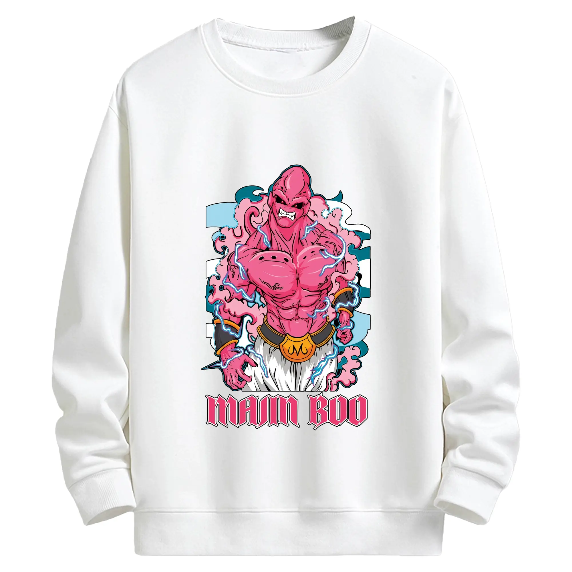 ドラゴンボール グッズ まじん ブウ - キッズ クルーネックスウェットシャツ ・ フロントプリント ・ 綿80％ ポリエステル20％ ・ 快適 通学 スポーツ 日常使い お散歩用