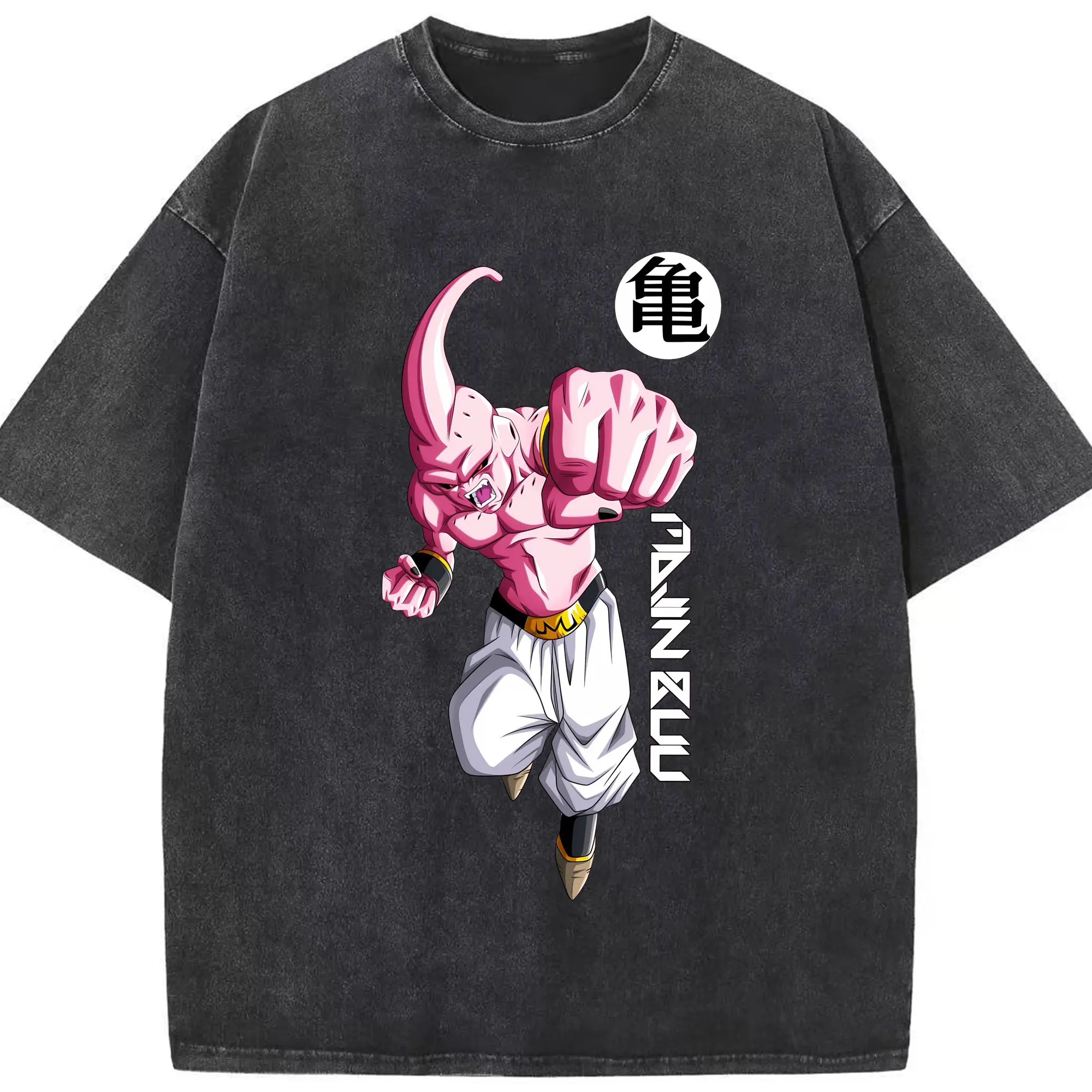 ドラゴンボール グッズ まじん ブウ - 綿100％ ヴィンテージ風 半袖Tシャツ ・ フロントプリント ・ 柔らか肌触り ・ 通気性 快適 ・ スポーツ カジュアル 外出用