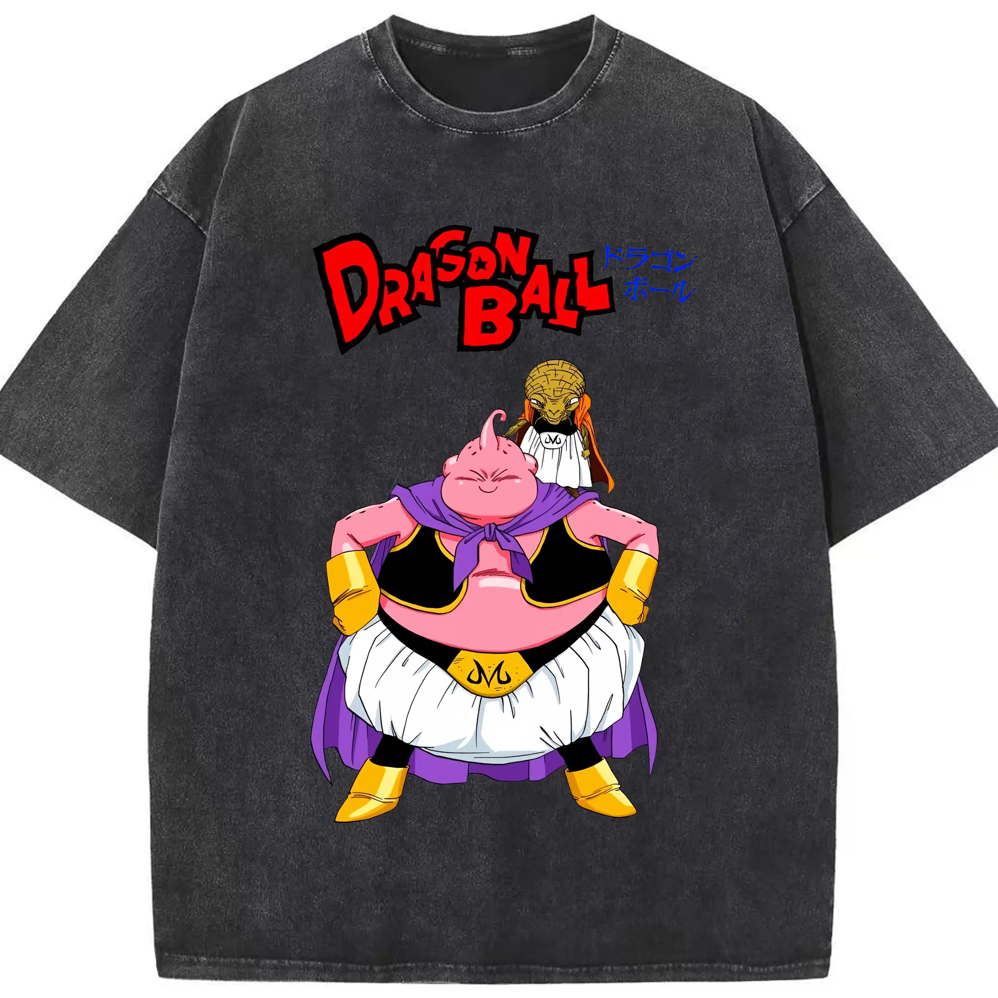 ドラゴンボール グッズ まじん ブウ - 綿100％ ヴィンテージ風 半袖Tシャツ ・ フロントプリント ・ 柔らか肌触り ・ 通気性 快適 ・ スポーツ カジュアル 外出用