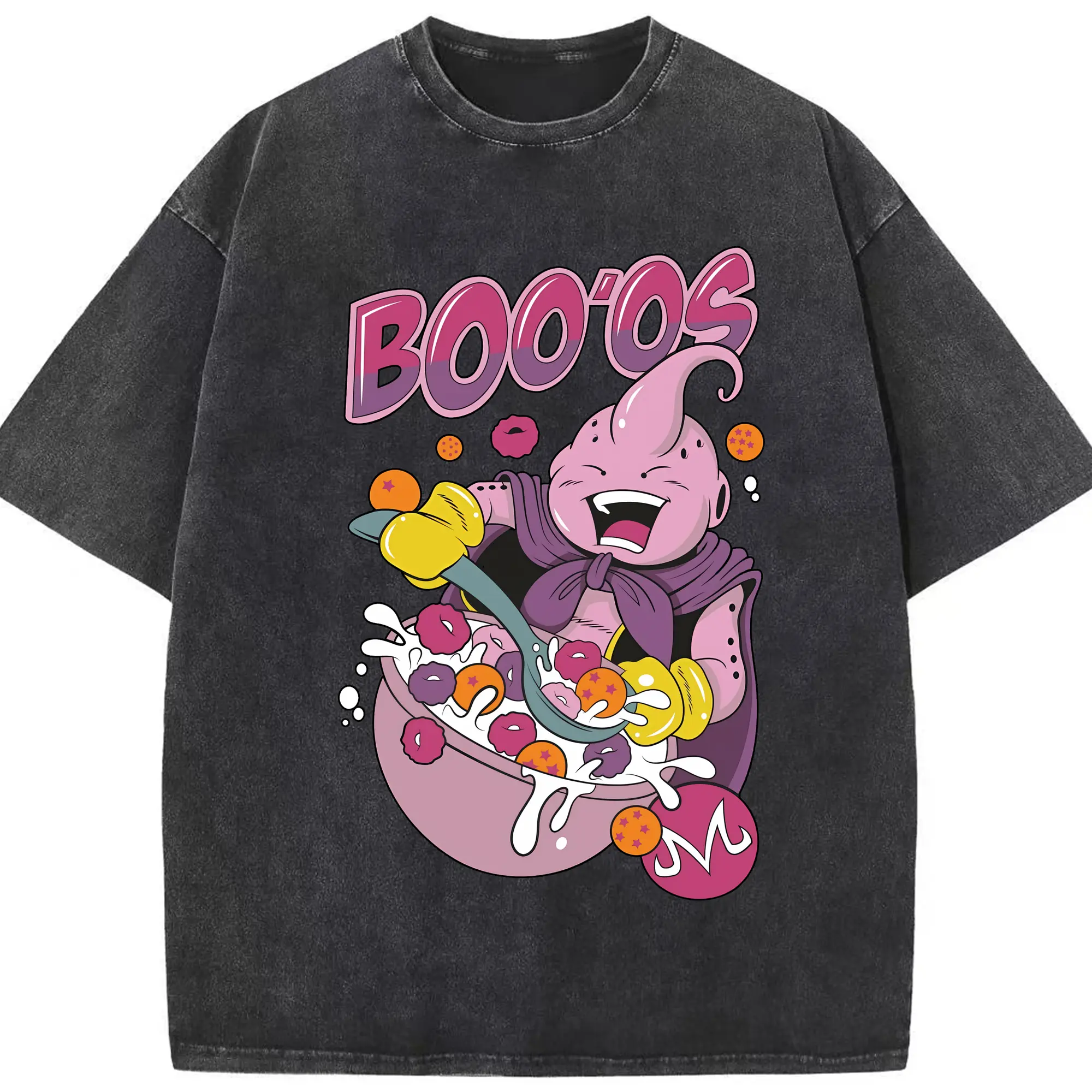 ドラゴンボール グッズ まじん ブウ - 綿100％ ヴィンテージ風 半袖Tシャツ ・ フロントプリント ・ 柔らか肌触り ・ 通気性 快適 ・ スポーツ カジュアル 外出用