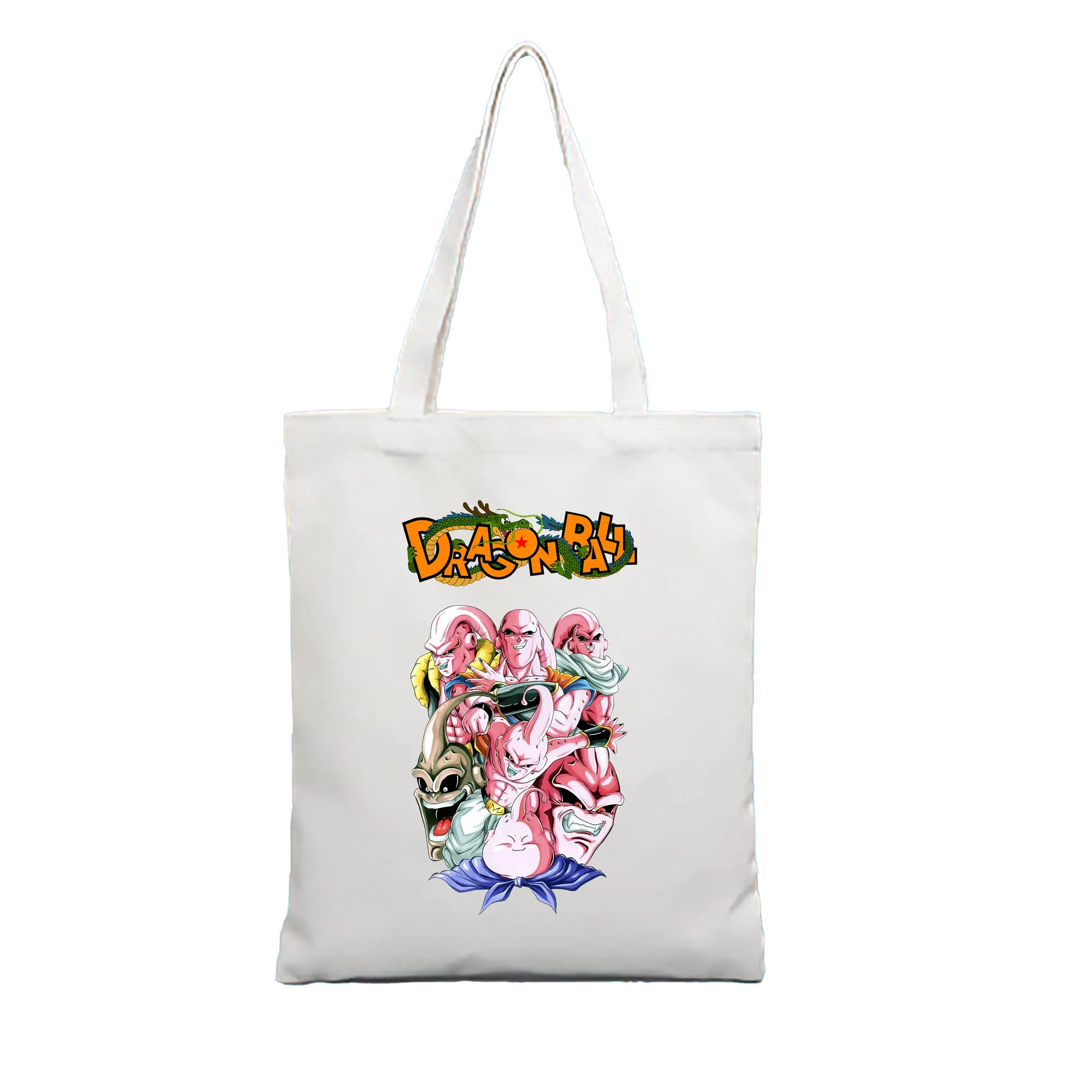 ドラゴンボール グッズ まじん ブウ - 縦型キャンバス手提げバッグ（トートバッグ） ・ キャンバス素材 ・ ショッピング用 ・ 軽量 丈夫 お手入れ簡単