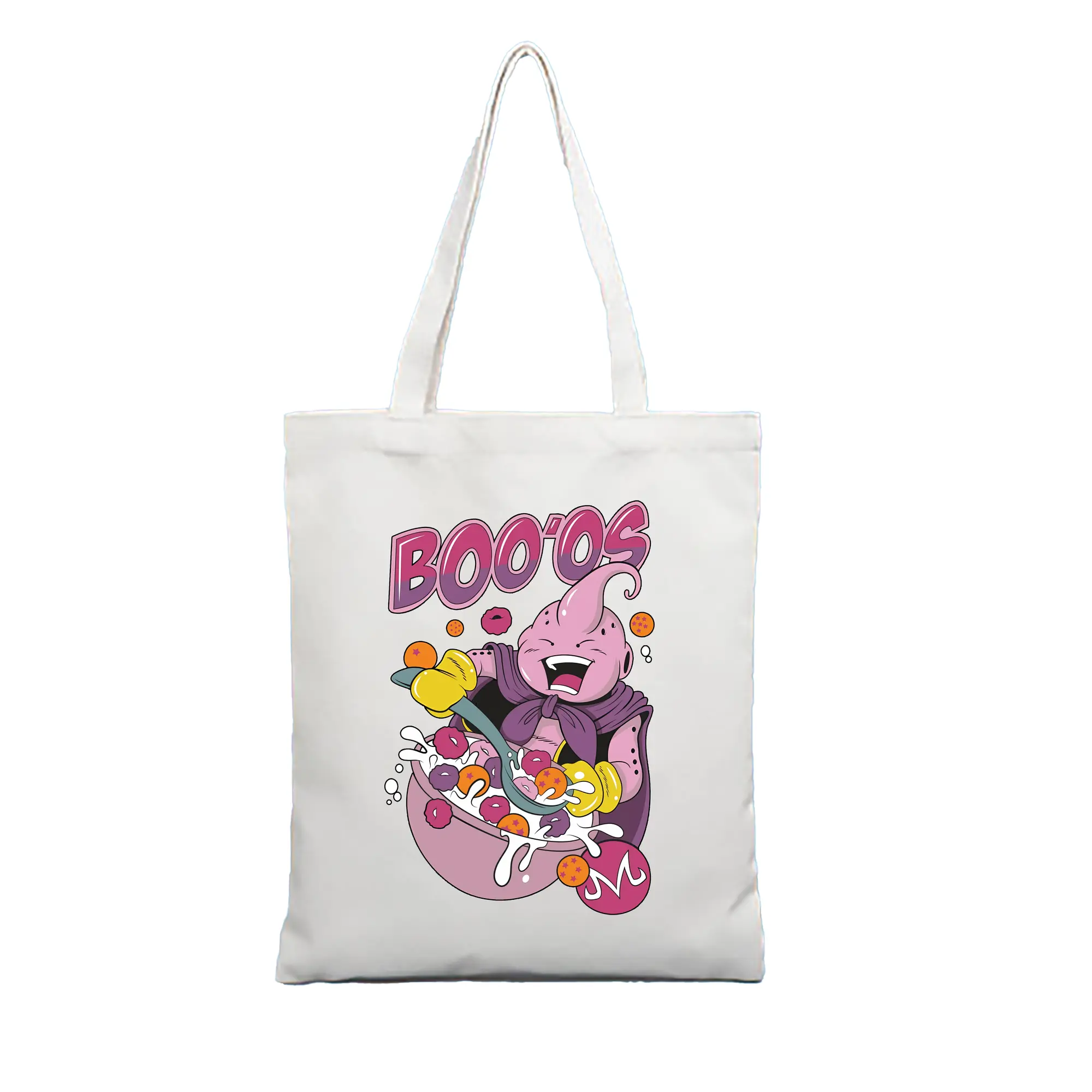 ドラゴンボール グッズ まじん ブウ - 縦型キャンバス手提げバッグ（トートバッグ） ・ キャンバス素材 ・ ショッピング用 ・ 軽量 丈夫 お手入れ簡単