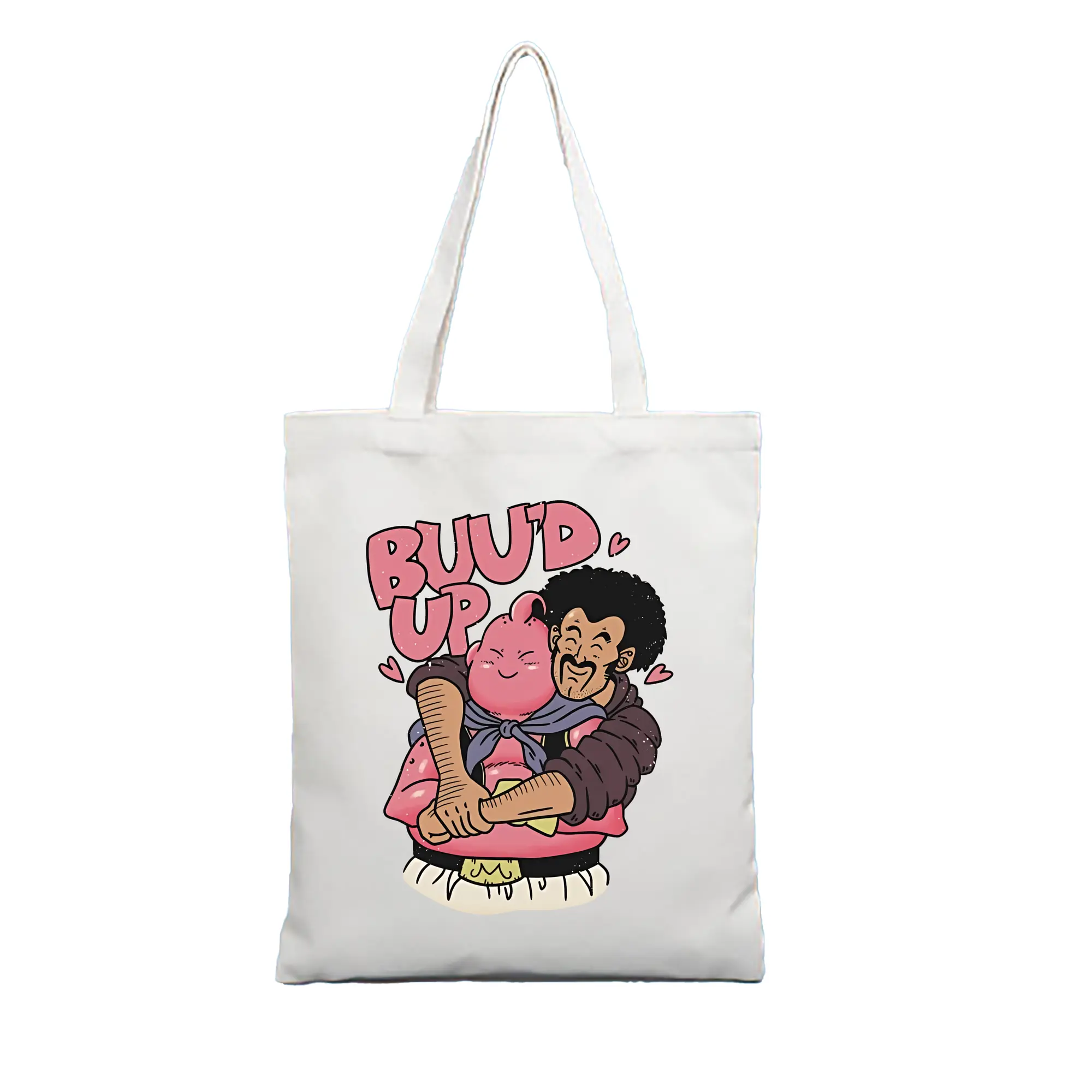 ドラゴンボール グッズ まじん ブウ - 縦型キャンバス手提げバッグ（トートバッグ） ・ キャンバス素材 ・ ショッピング用 ・ 軽量 丈夫 お手入れ簡単