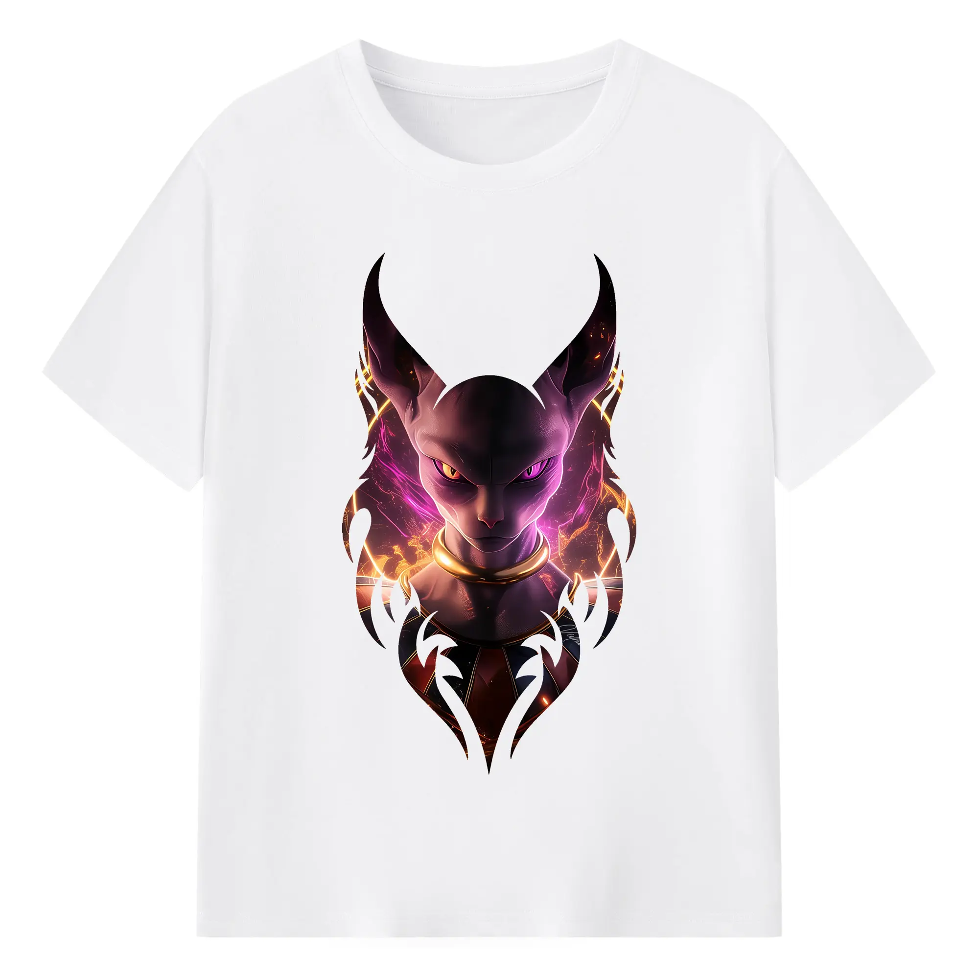 ドラゴンボール グッズ ビルス - 綿100％ 半袖Tシャツ ・ フロントプリント ・ 快適 通気性 ・ 日常使い 散歩 スポーツ用