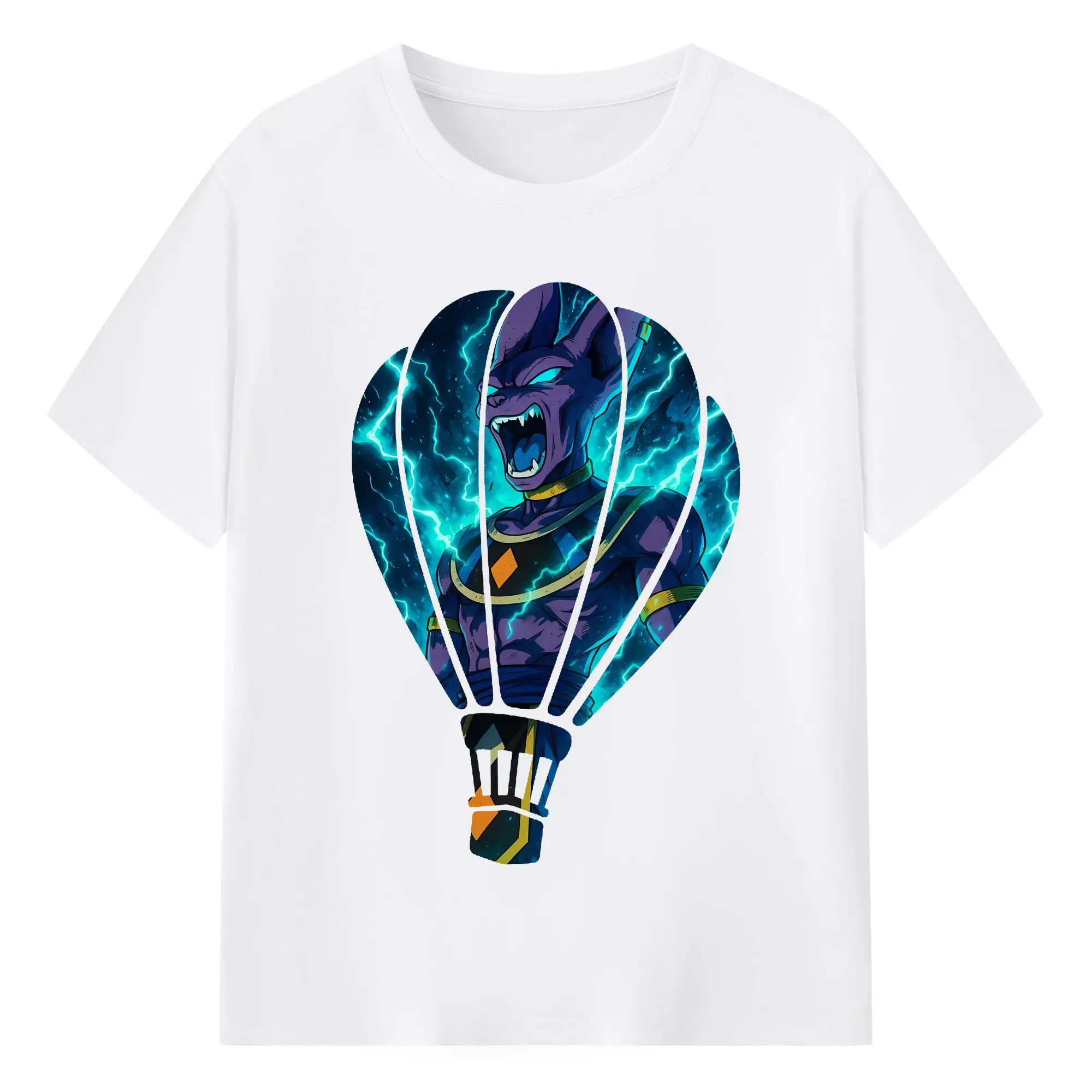 ドラゴンボール グッズ ビルス - 綿100％ 半袖Tシャツ ・ フロントプリント ・ 快適 通気性 ・ 日常使い 散歩 スポーツ用