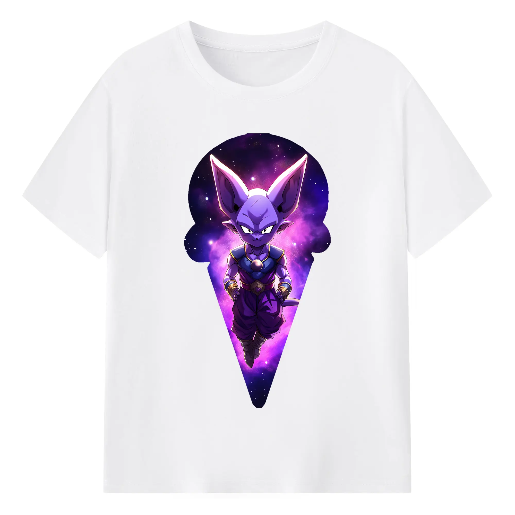 ドラゴンボール グッズ ビルス - 綿100％ 半袖Tシャツ ・ フロントプリント ・ 快適 通気性 ・ 日常使い 散歩 スポーツ用