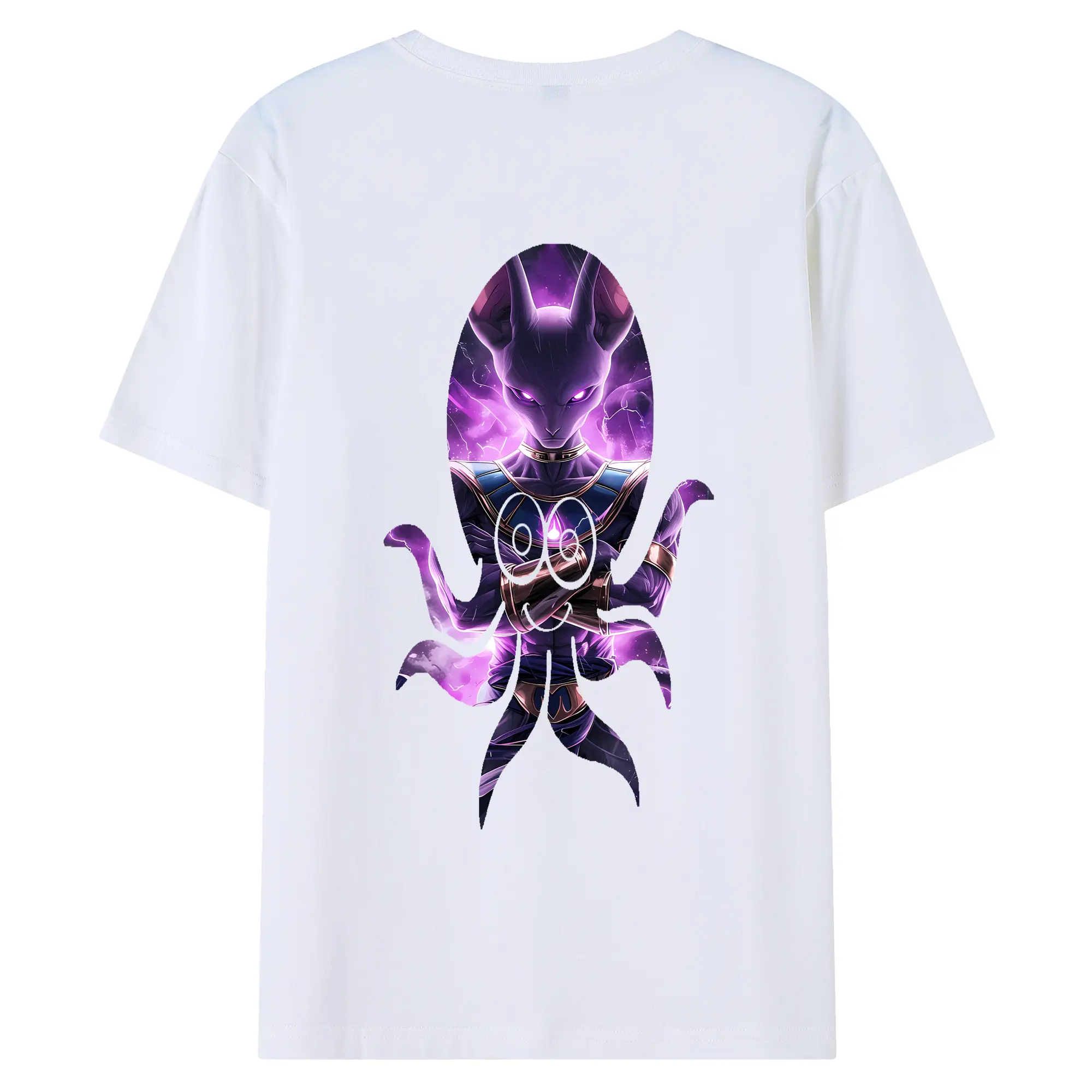 ドラゴンボール グッズ ビルス - 綿100％ 半袖Tシャツ ・ バックプリント ・ 快適 通気性 ・ 日常使い 散歩 スポーツ用