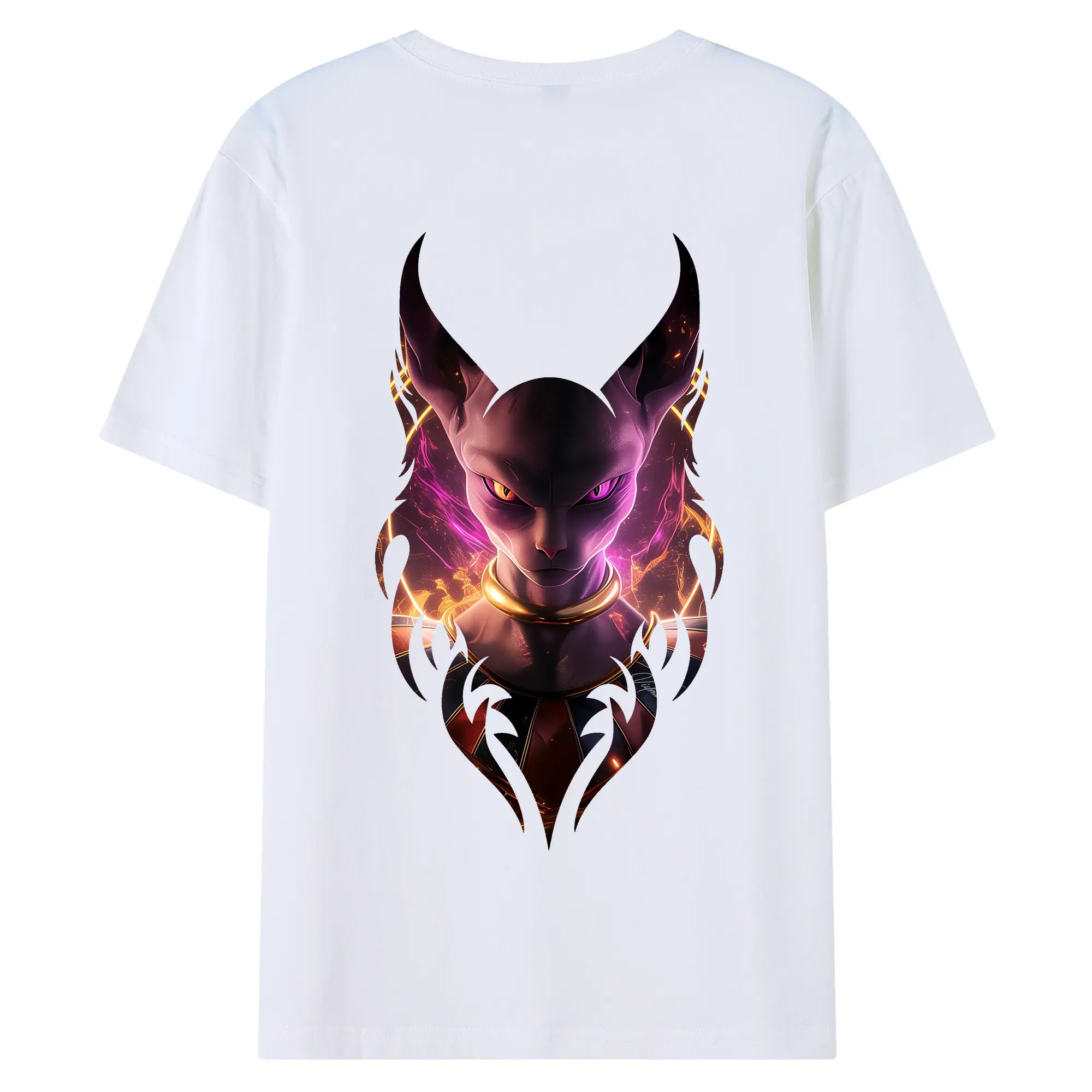 ドラゴンボール グッズ ビルス - 綿100％ 半袖Tシャツ ・ バックプリント ・ 快適 通気性 ・ 日常使い 散歩 スポーツ用