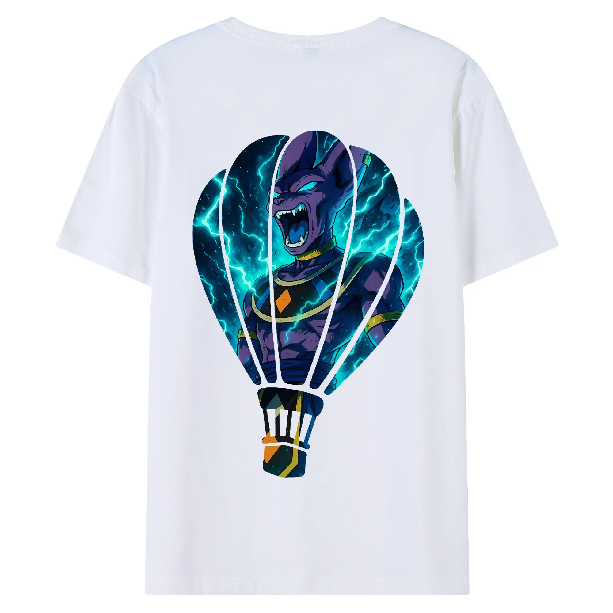 ドラゴンボール グッズ ビルス - 綿100％ 半袖Tシャツ ・ バックプリント ・ 快適 通気性 ・ 日常使い 散歩 スポーツ用