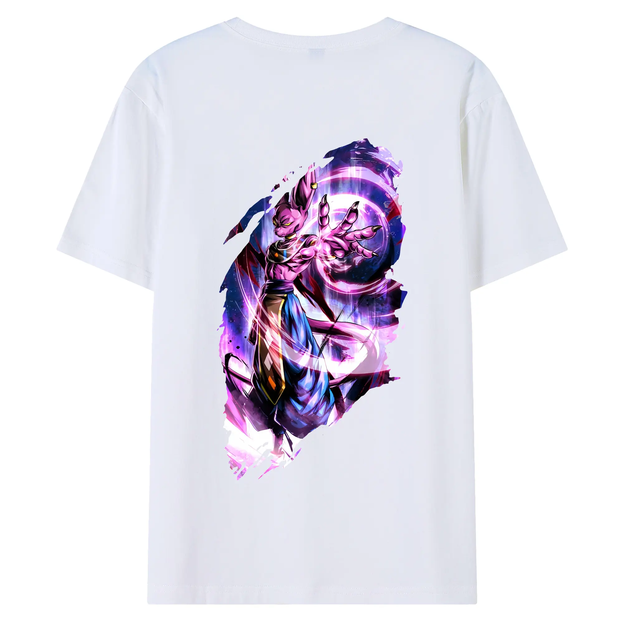 ドラゴンボール グッズ ビルス - 綿100％ 半袖Tシャツ ・ バックプリント ・ 快適 通気性 ・ 日常使い 散歩 スポーツ用