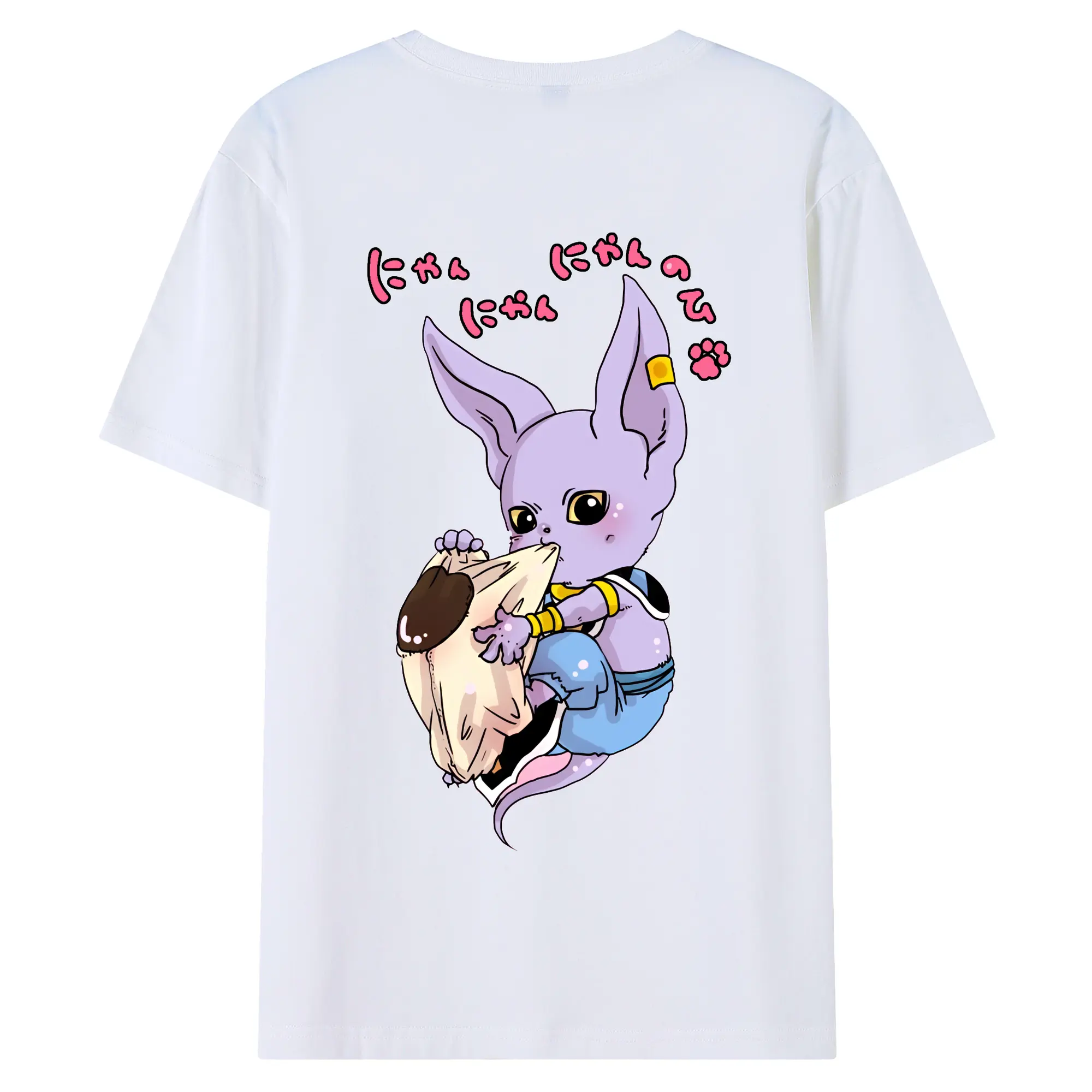 ドラゴンボール グッズ ビルス - 綿100％ 半袖Tシャツ ・ バックプリント ・ 快適 通気性 ・ 日常使い 散歩 スポーツ用