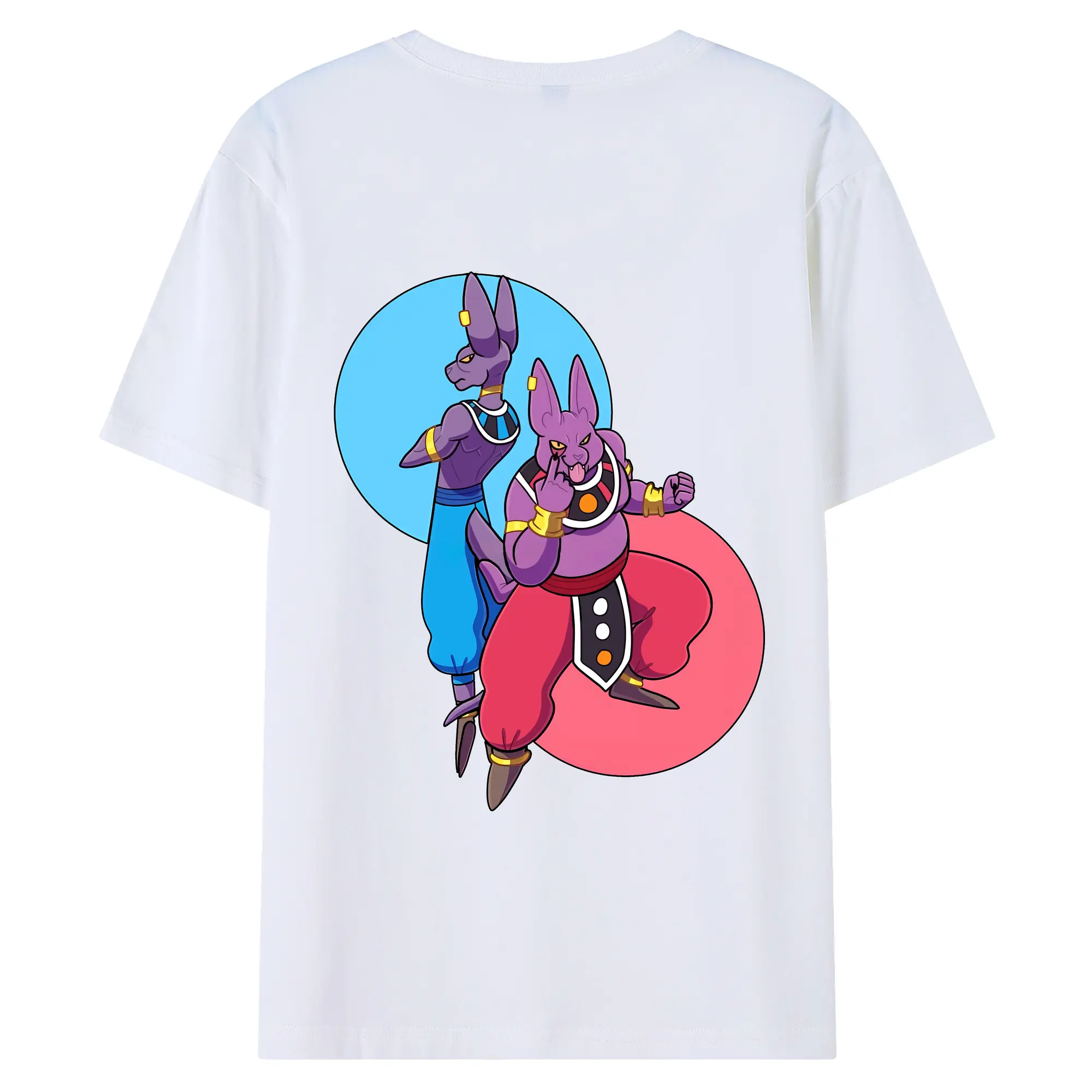 ドラゴンボール グッズ ビルス - 綿100％ 半袖Tシャツ ・ バックプリント ・ 快適 通気性 ・ 日常使い 散歩 スポーツ用