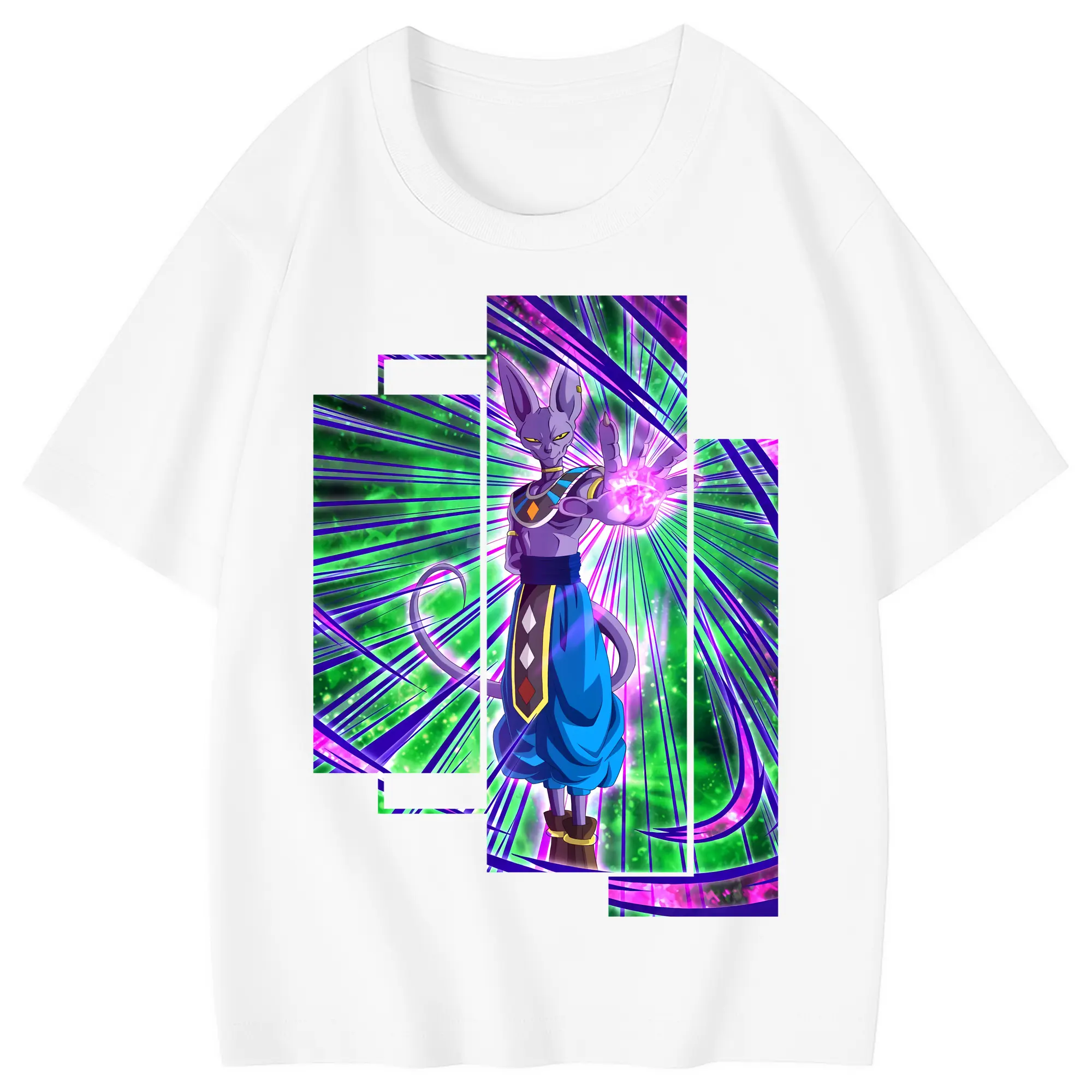 ドラゴンボール グッズ ビルス - 綿100％ キッズTシャツ ・ フロントプリント ・ 快適 通気性 ・ スポーツ カジュアル 散歩用