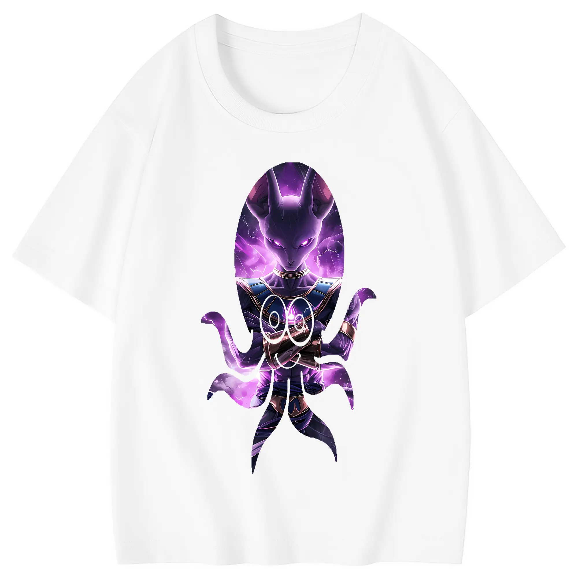 ドラゴンボール グッズ ビルス - 綿100％ キッズTシャツ ・ フロントプリント ・ 快適 通気性 ・ スポーツ カジュアル 散歩用