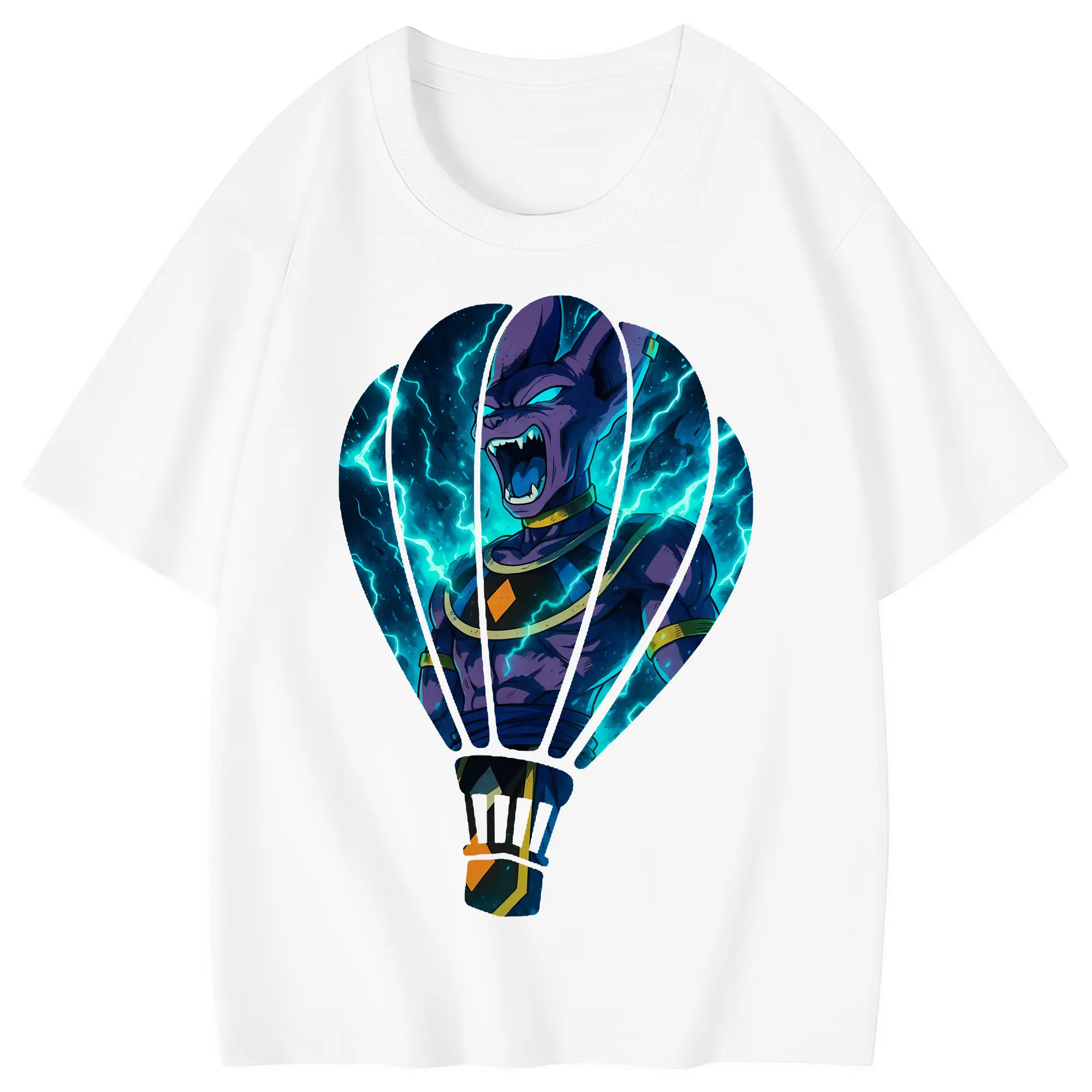 ドラゴンボール グッズ ビルス - 綿100％ キッズTシャツ ・ フロントプリント ・ 快適 通気性 ・ スポーツ カジュアル 散歩用