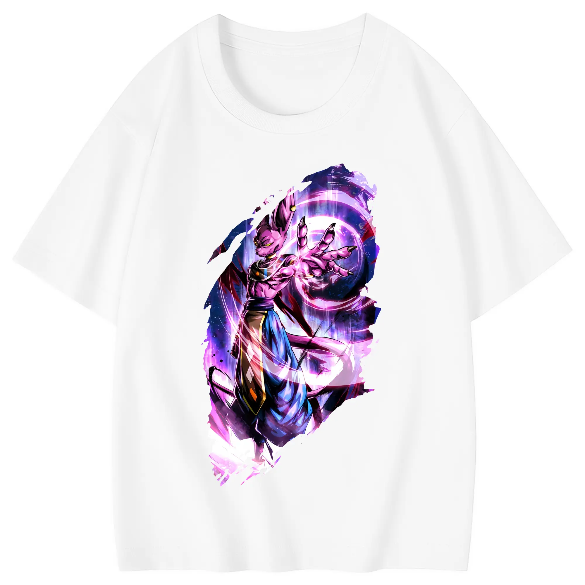 ドラゴンボール グッズ ビルス - 綿100％ キッズTシャツ ・ フロントプリント ・ 快適 通気性 ・ スポーツ カジュアル 散歩用