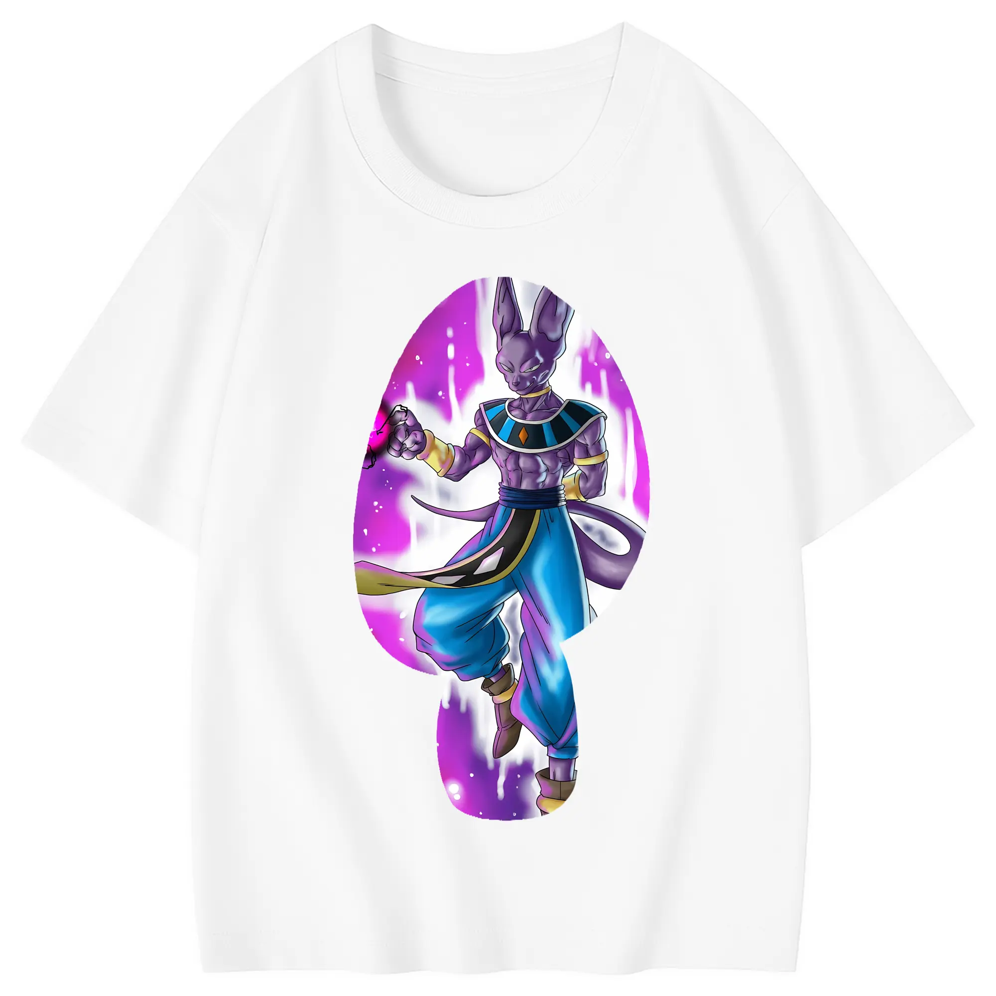 ドラゴンボール グッズ ビルス - 綿100％ キッズTシャツ ・ フロントプリント ・ 快適 通気性 ・ スポーツ カジュアル 散歩用