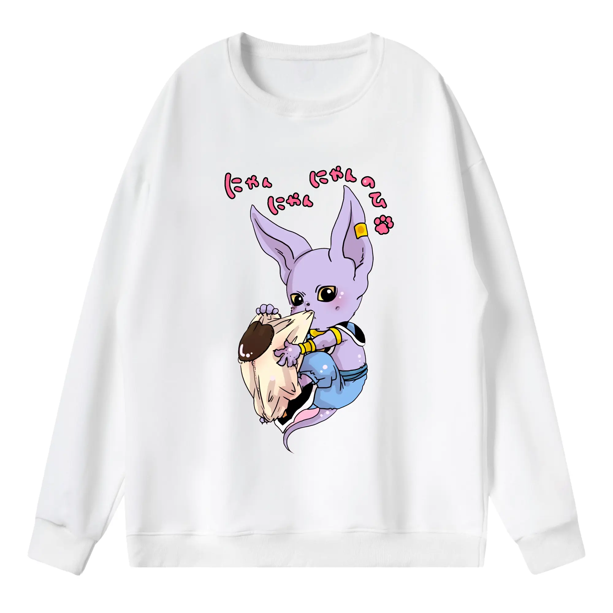 ドラゴンボール グッズ ビルス - 薄手 クルーネック スウェット 裏毛260g · ポリエステル 春秋向け カジュアル 男女兼用 · トレーナー デイリー スポーツ 散歩に最適