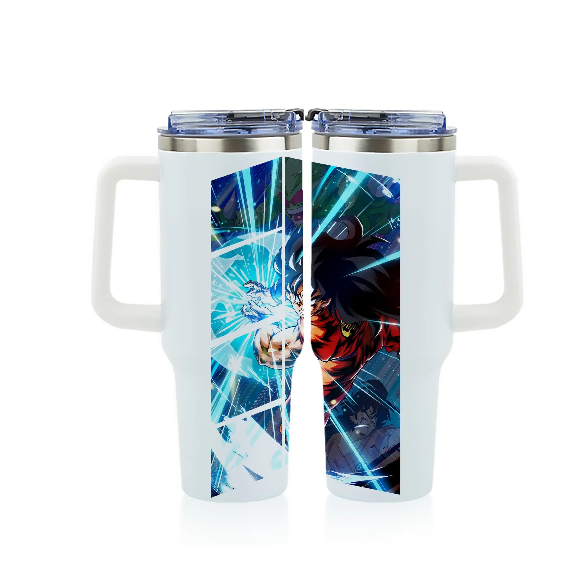 ドラゴンボール グッズ ヤムチャ - 1200mL フルプリント車用タンブラー ・ 304ステンレス 内側 ・ 201ステンレス 外側 ・ 保温 保冷 ・ 通勤 ドライブ アウトドア用