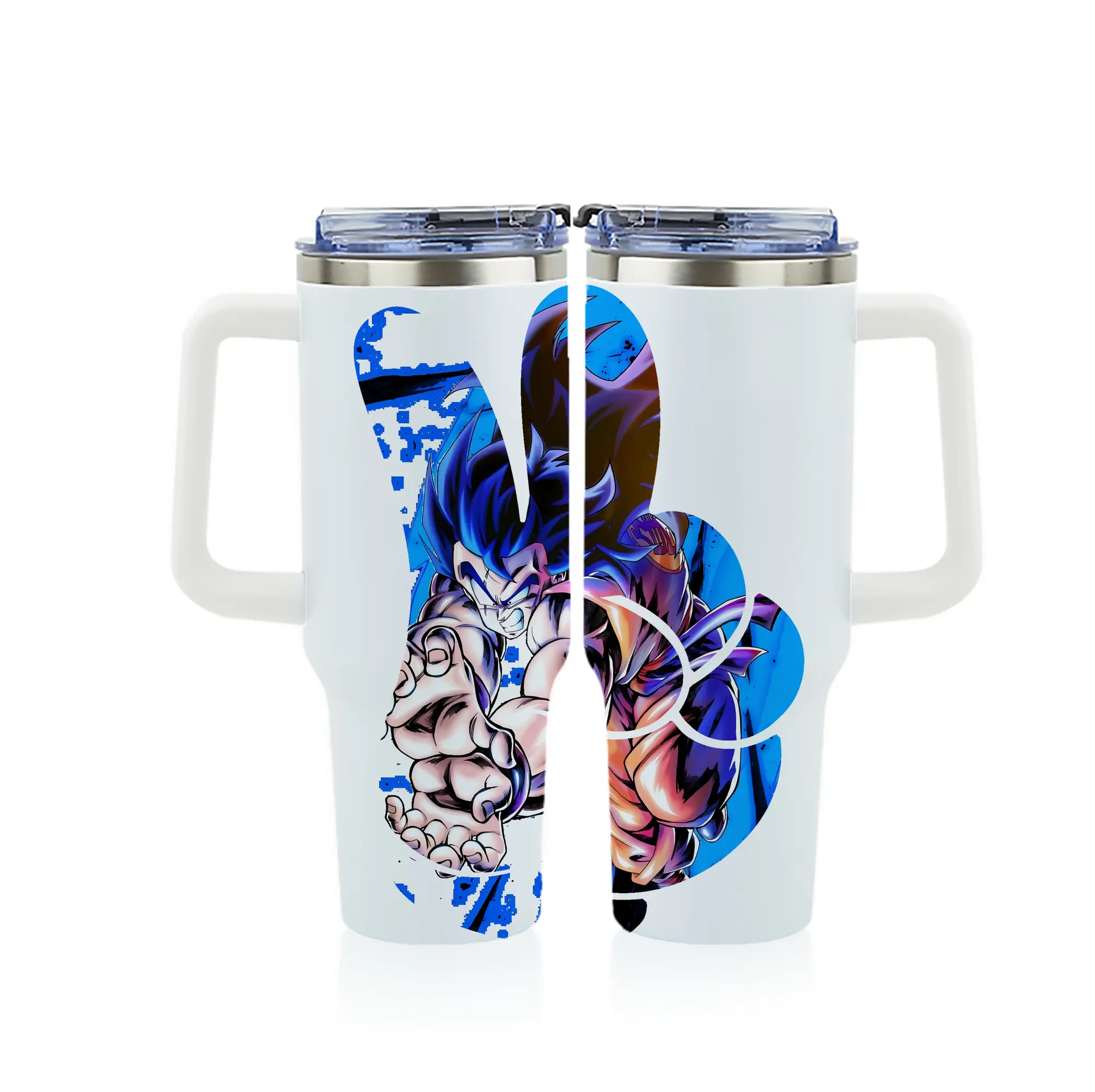 ドラゴンボール グッズ ヤムチャ - 1200mL フルプリント車用タンブラー ・ 304ステンレス 内側 ・ 201ステンレス 外側 ・ 保温 保冷 ・ 通勤 ドライブ アウトドア用